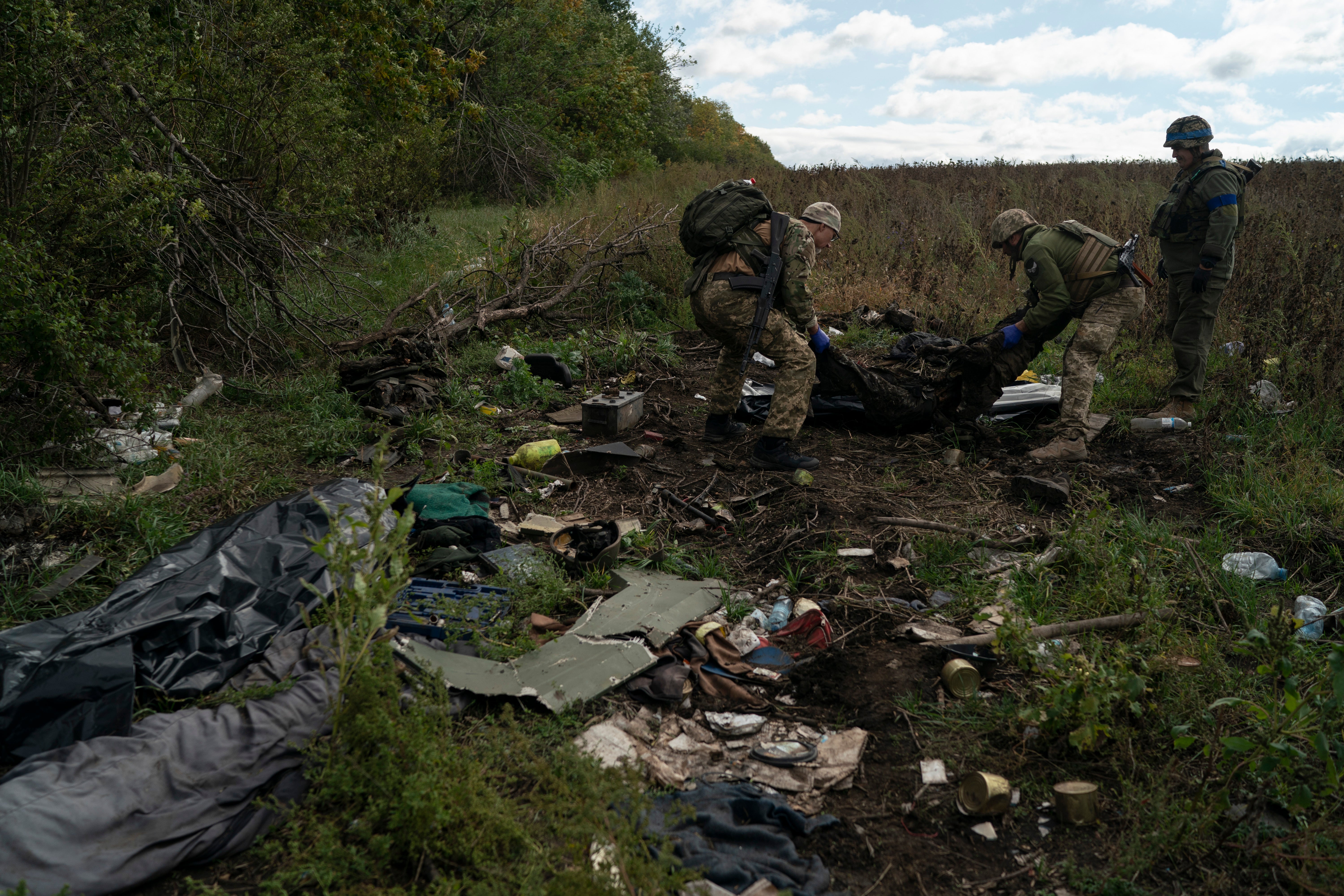Russia Ukraine War Battlefield Bodies