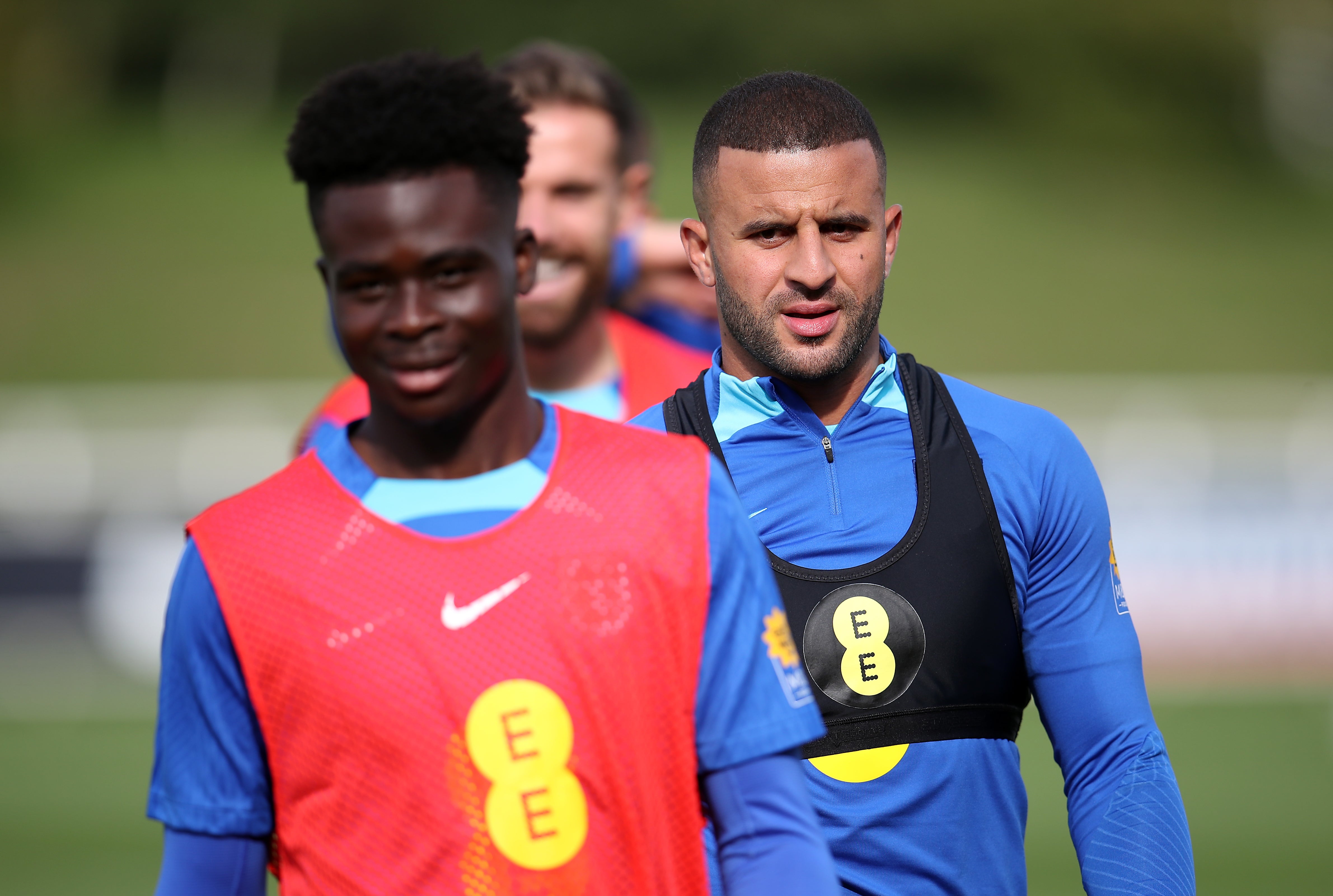 Bukayo Saka and Kyle Walker are two of a number of players who can operate in different positions under Southgate (Simon Marper/PA)