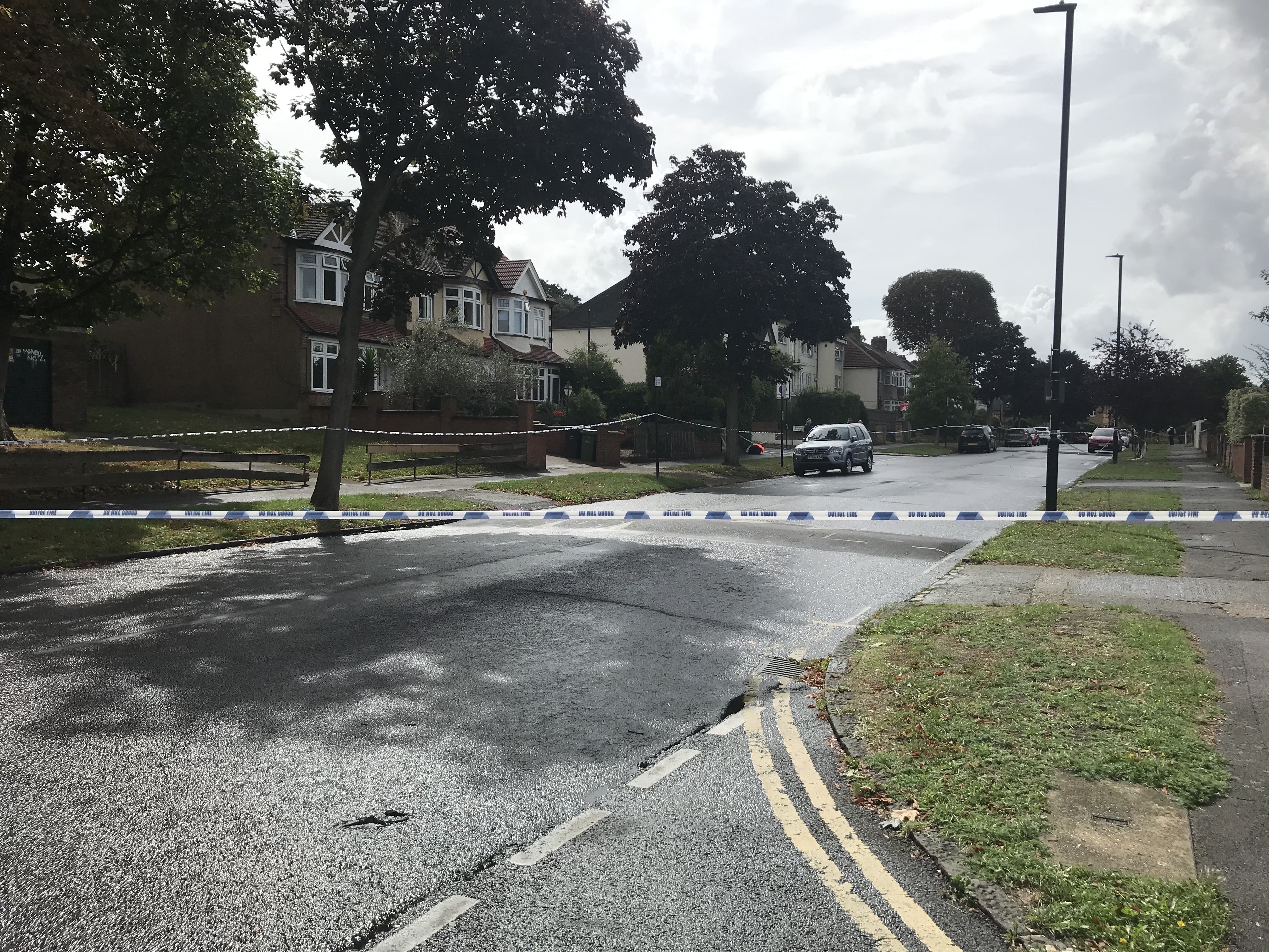 A police cordon at the scene in Kirkstall Gardens, Streatham Hill, south London