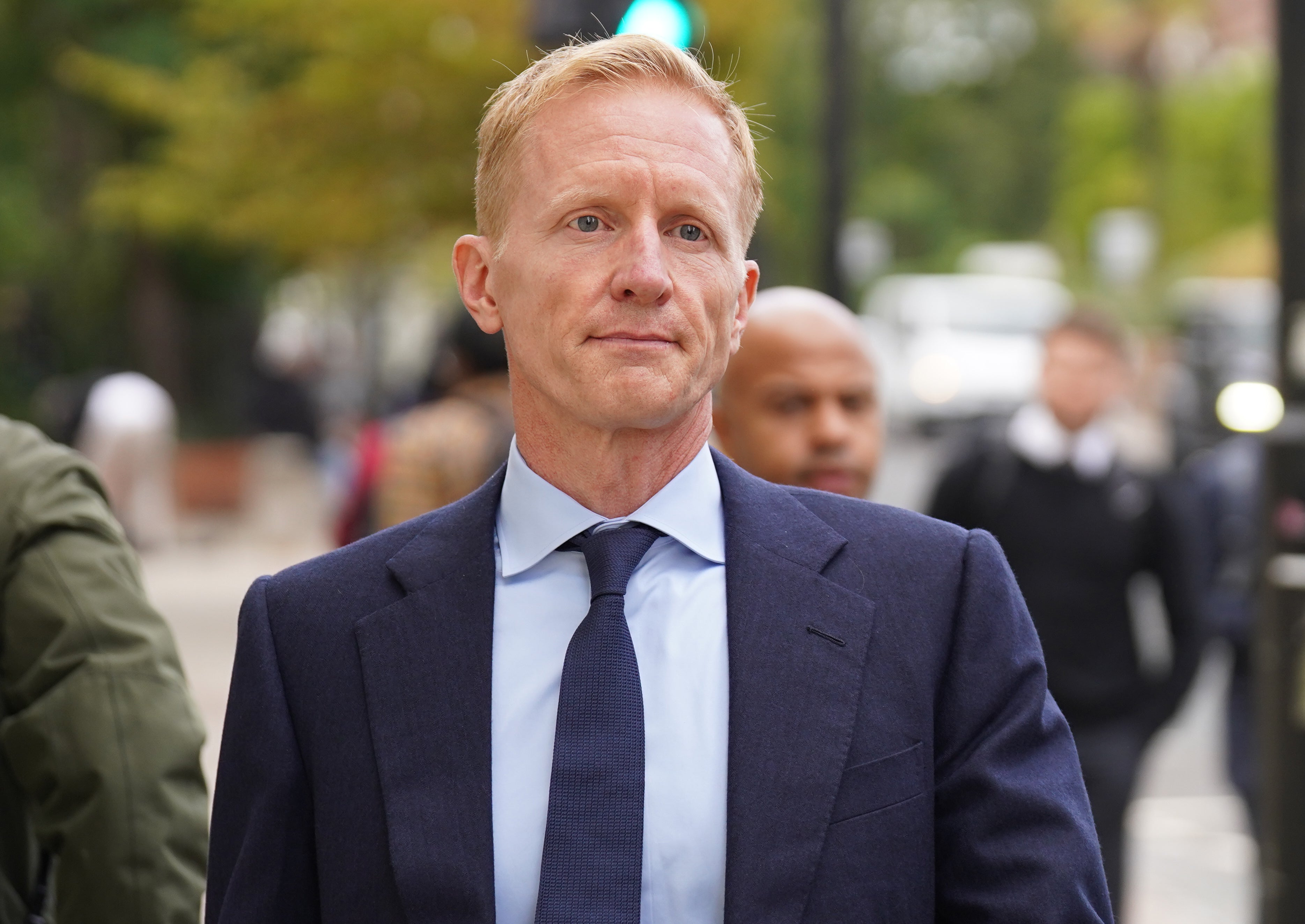 Judson Hoffman, global head of community operations at Pinterest, leaves Barnet Coroner’s Court, north London, after giving evidence in the inquest into the death of Molly Russell (James Manning/PA)