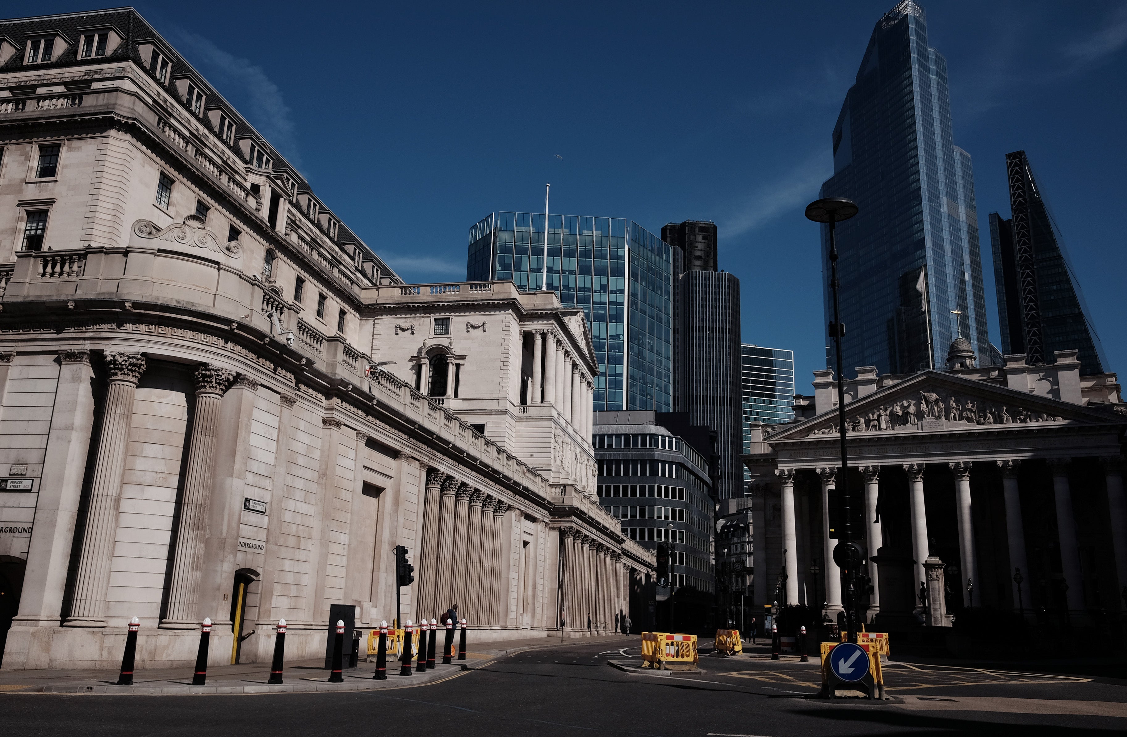 The Bank of England in the City of London (Yui Mok/PA)