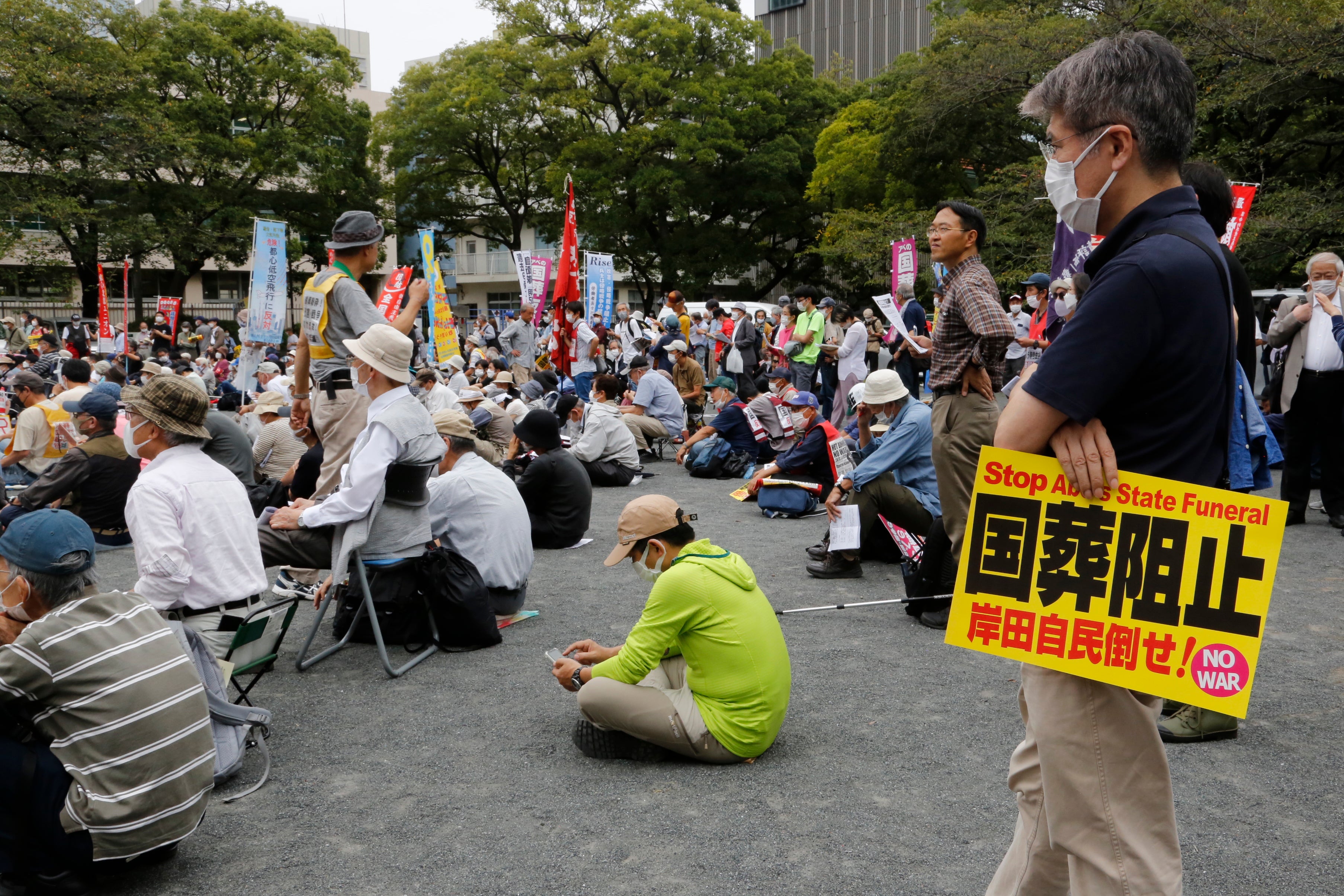 Japan Abe Funeral Protest