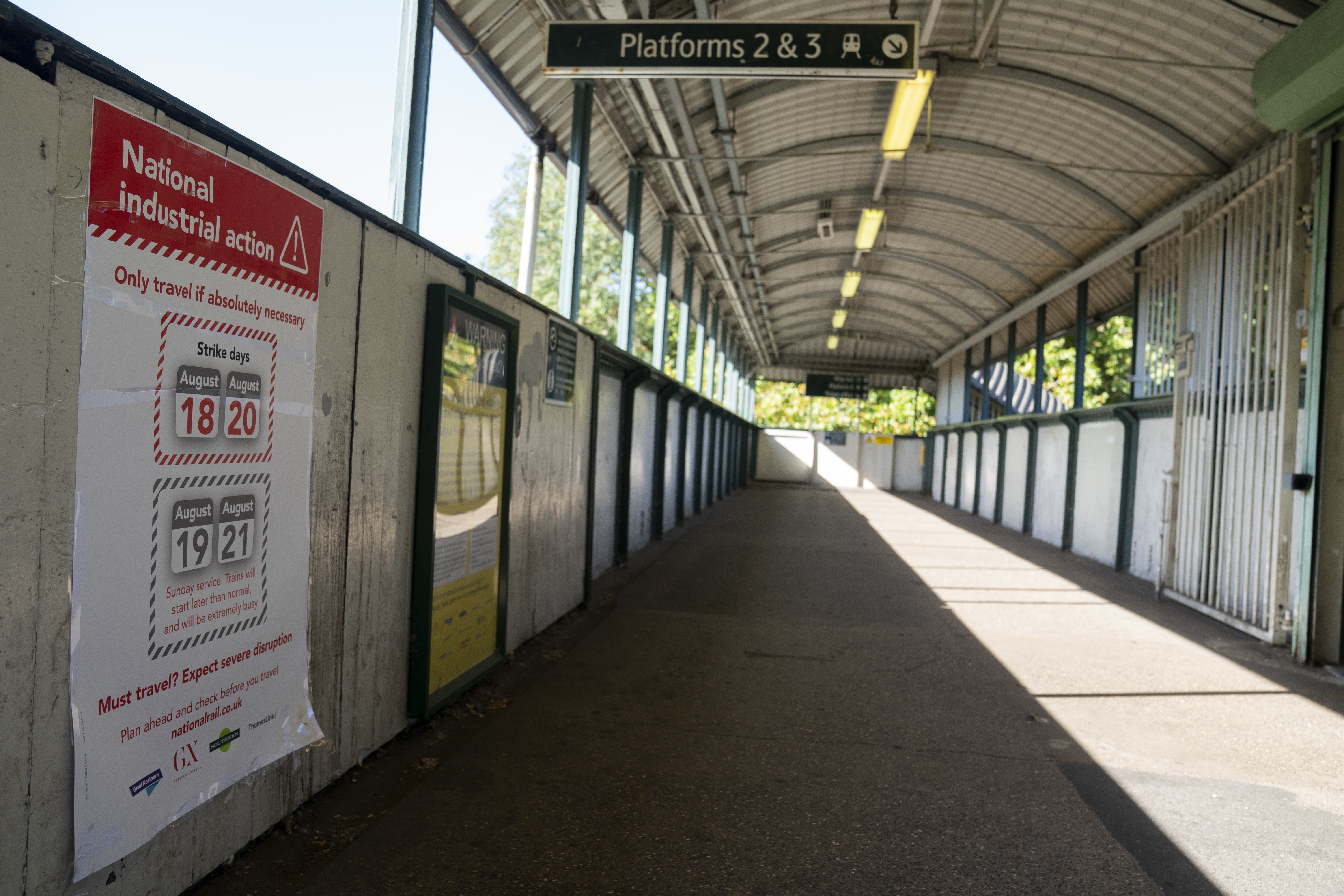 Network Rail said only about 11% of services will operate on October 1 (Kirsty O’Connor/PA)