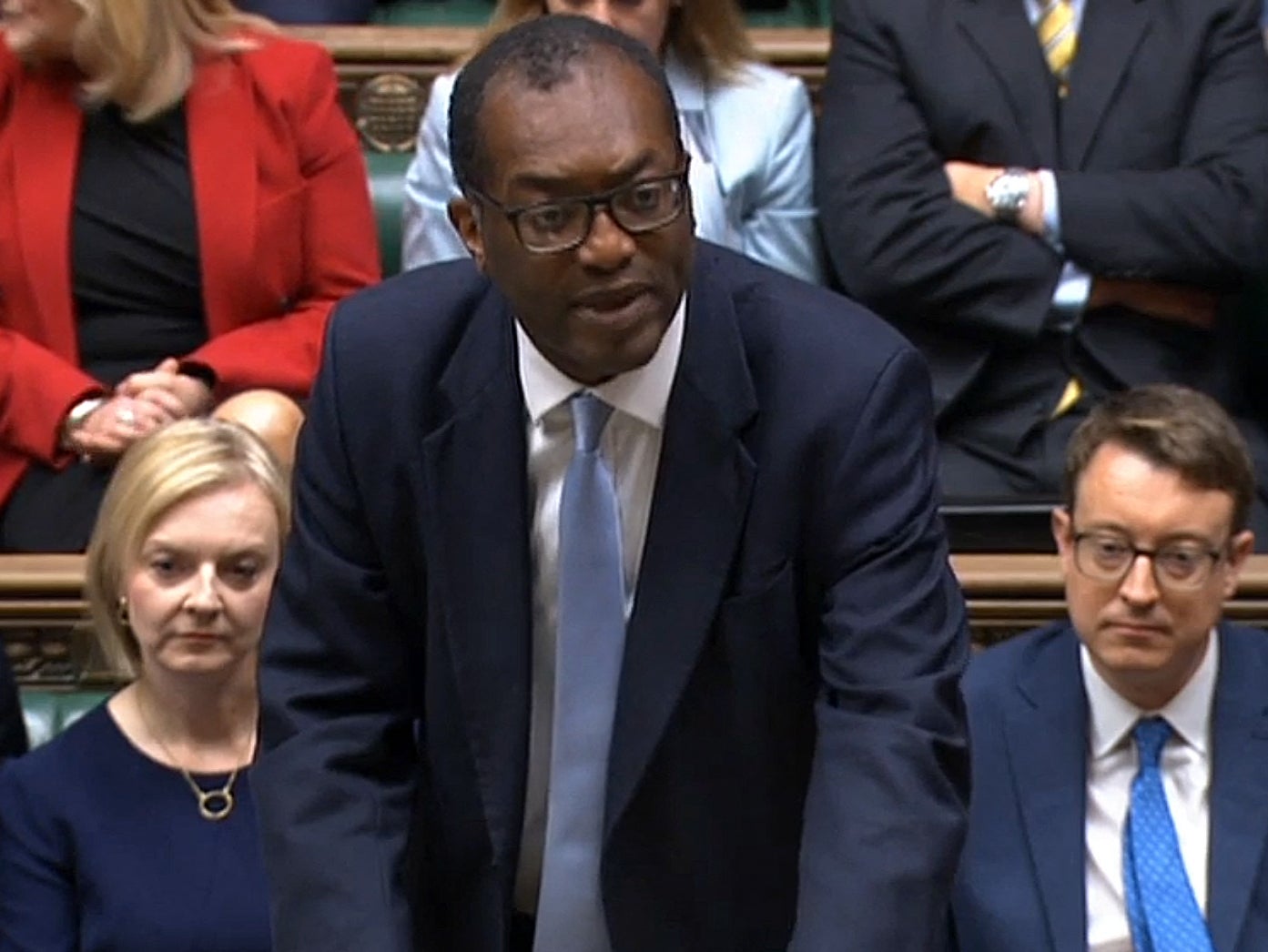 Chancellor Kwasi Kwarteng (centre) and prime minister Liz Truss (left) have been accused of producing a ‘Robin Hood in reverse’ budget that helps the 'already wealthy’