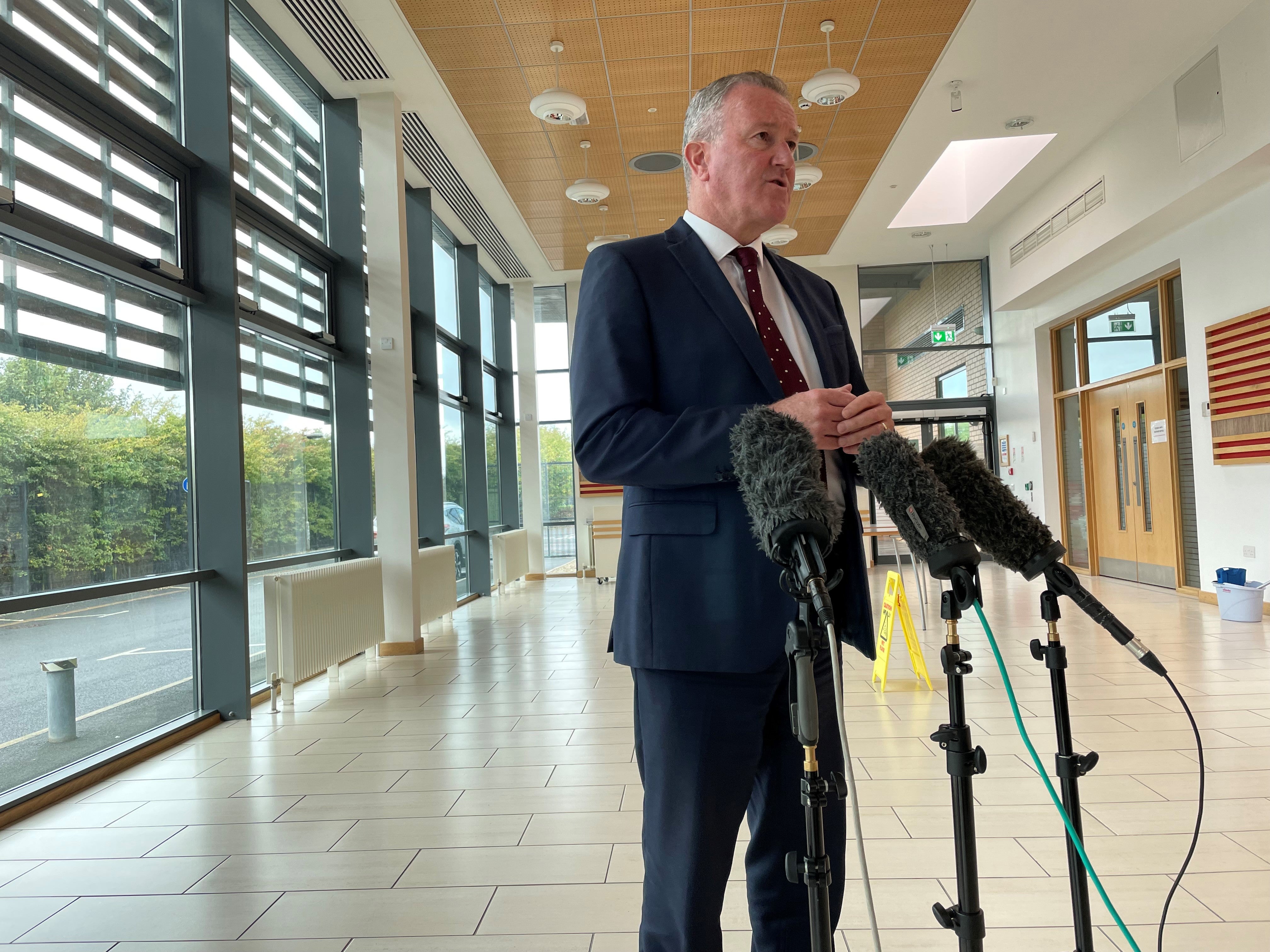 Stormont Finance Minister Conor Murphy reacts to the Government’s mini budget (Jonathan McCambridge/PA)