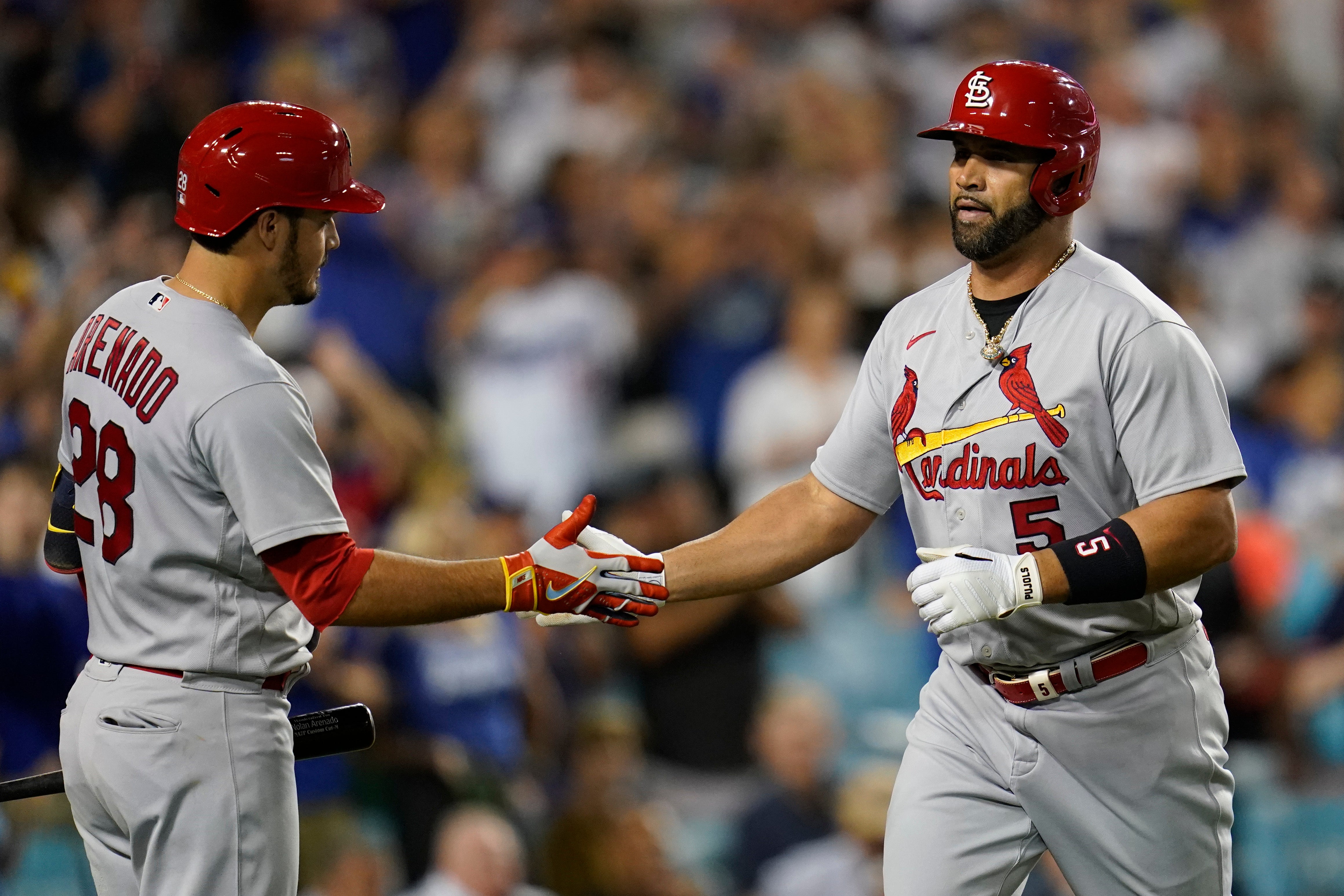 CORRECTION Cardinals Dodgers Baseball