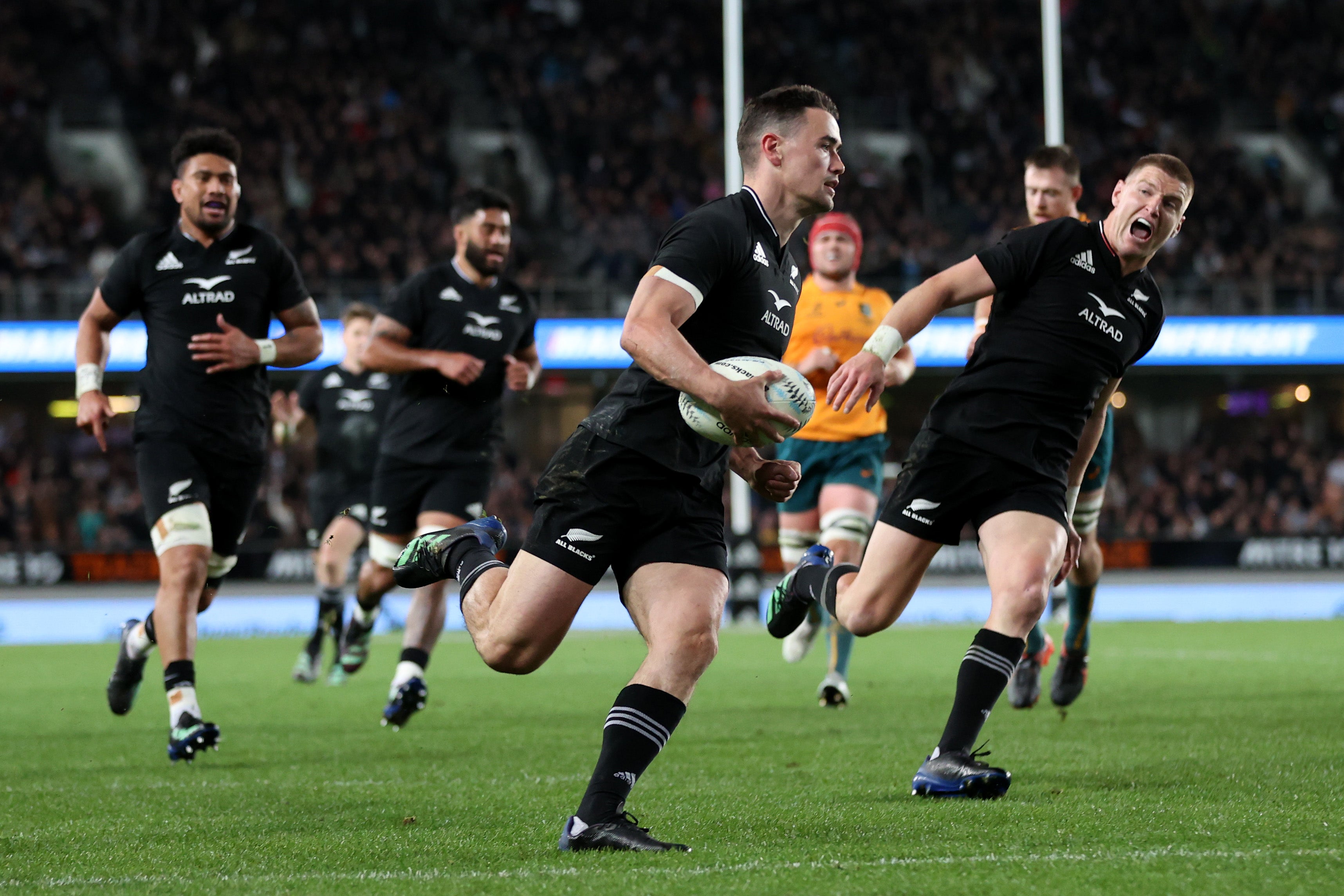 Will Jordan scored the All Blacks’ first try