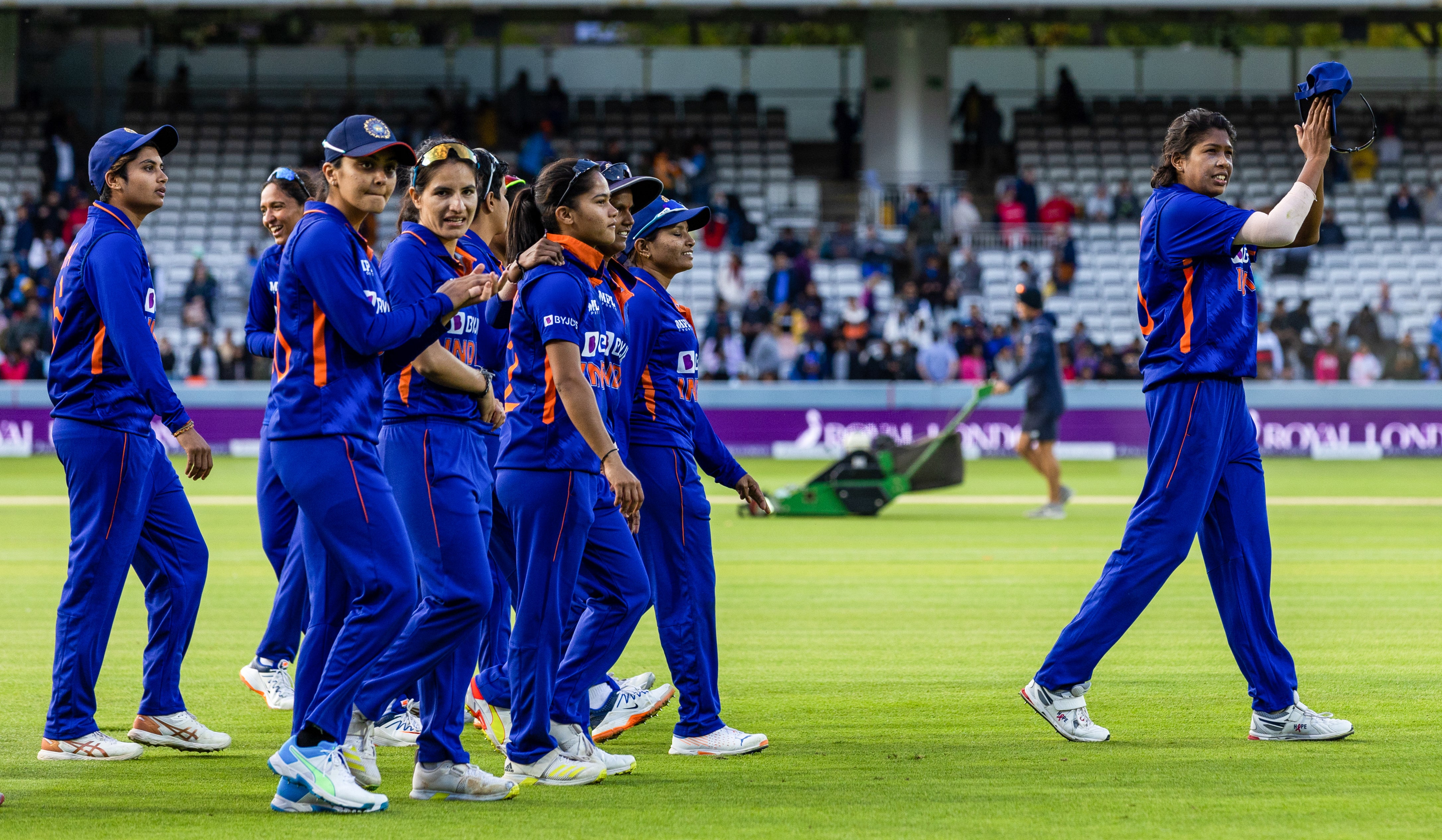 A controversial wicket by Deepti Sharma helped secure victory for India over England at Lord’s (Steven Paston/PA)