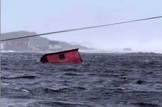 Storm Fiona – live: Canada sends in troops to help with clean-up as houses swept away