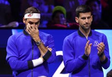 Novak Djokovic thanks Roger Federer for ‘beautiful’ farewell at Laver Cup