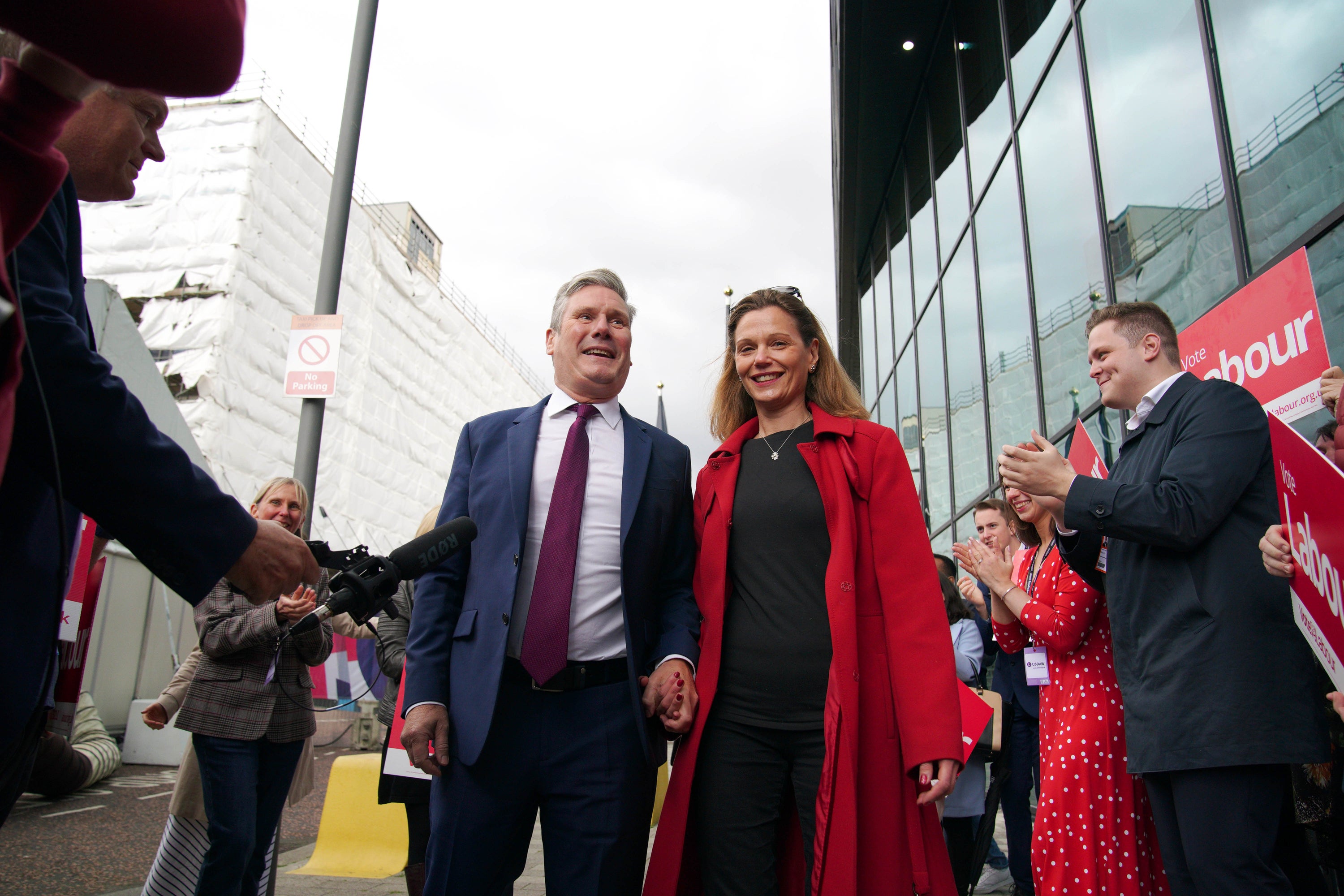 Labour party leader Sir Keir Starmer and his wife Victoria (PA)