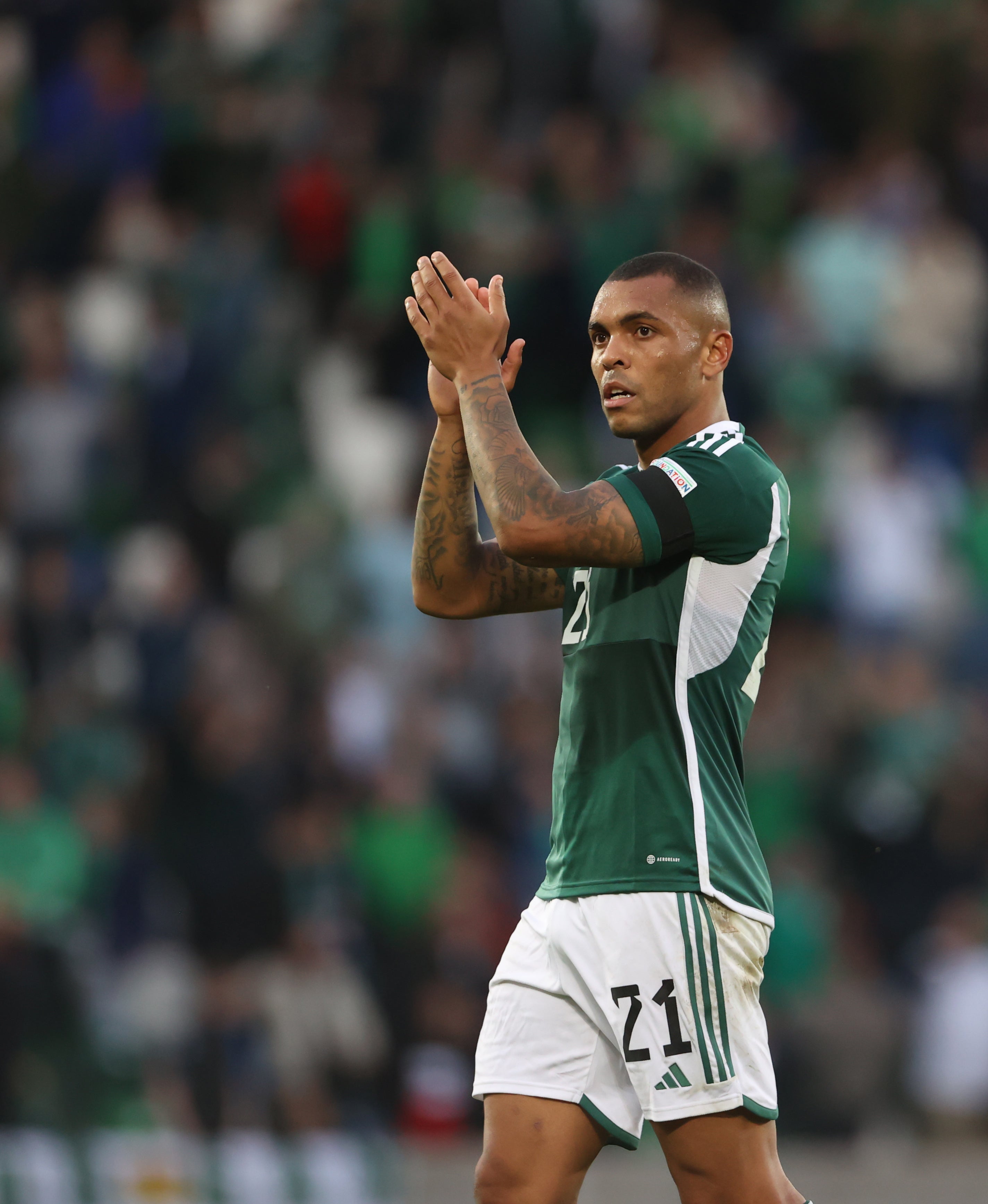 Josh Magennis was Northern Ireland’s match winner against Kosovo (Liam McBurney/PA)