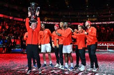 Laver Cup: Team World triumph as Francis Tiafoe beats Stefanos Tsitsipas to seal thrilling comeback