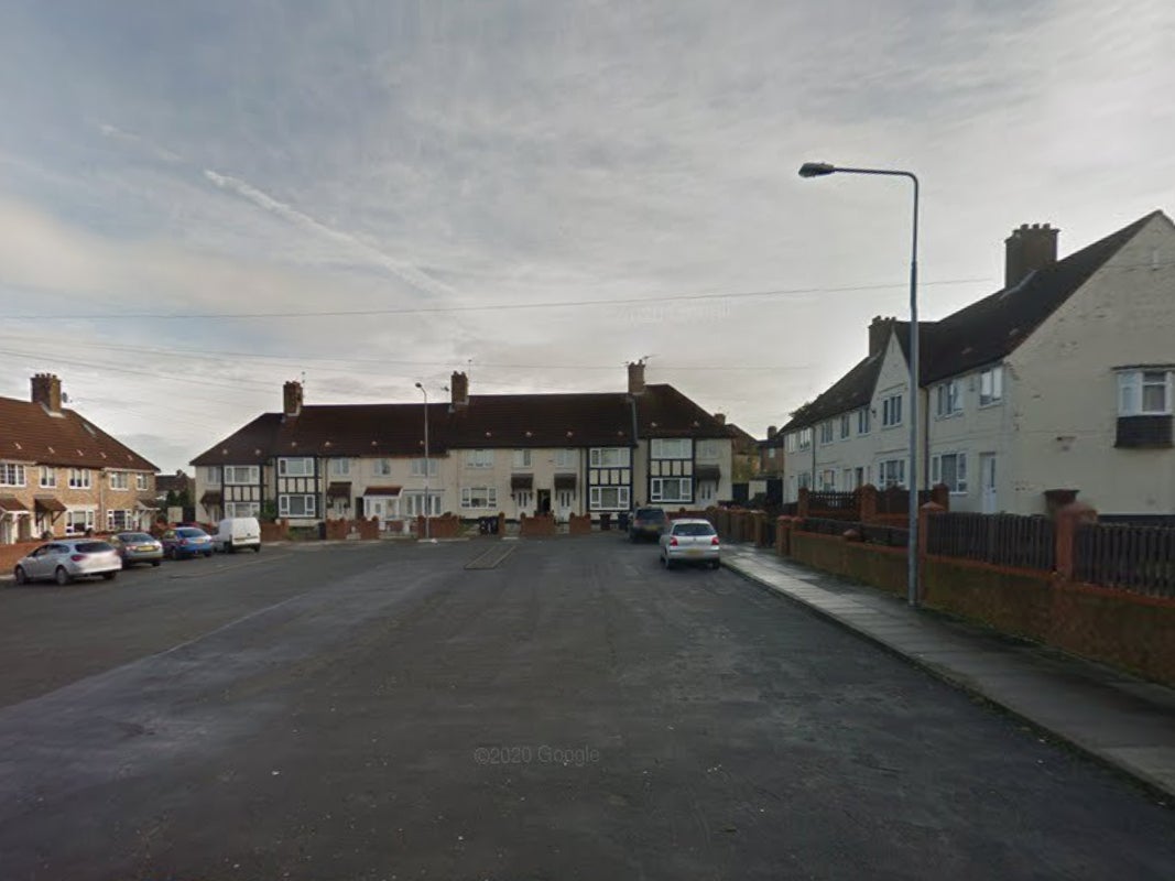 A general view of Pennard Avenue, the street in which a boy was injured by a firework