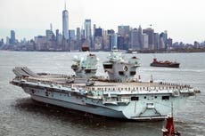HMS Queen Elizabeth anchors in New York as Truss plans to strengthen UK-US bond