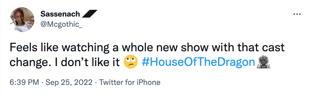 House of the Dragon tweet