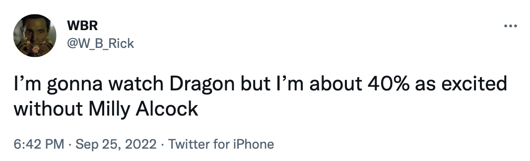 House of Dragon tweet