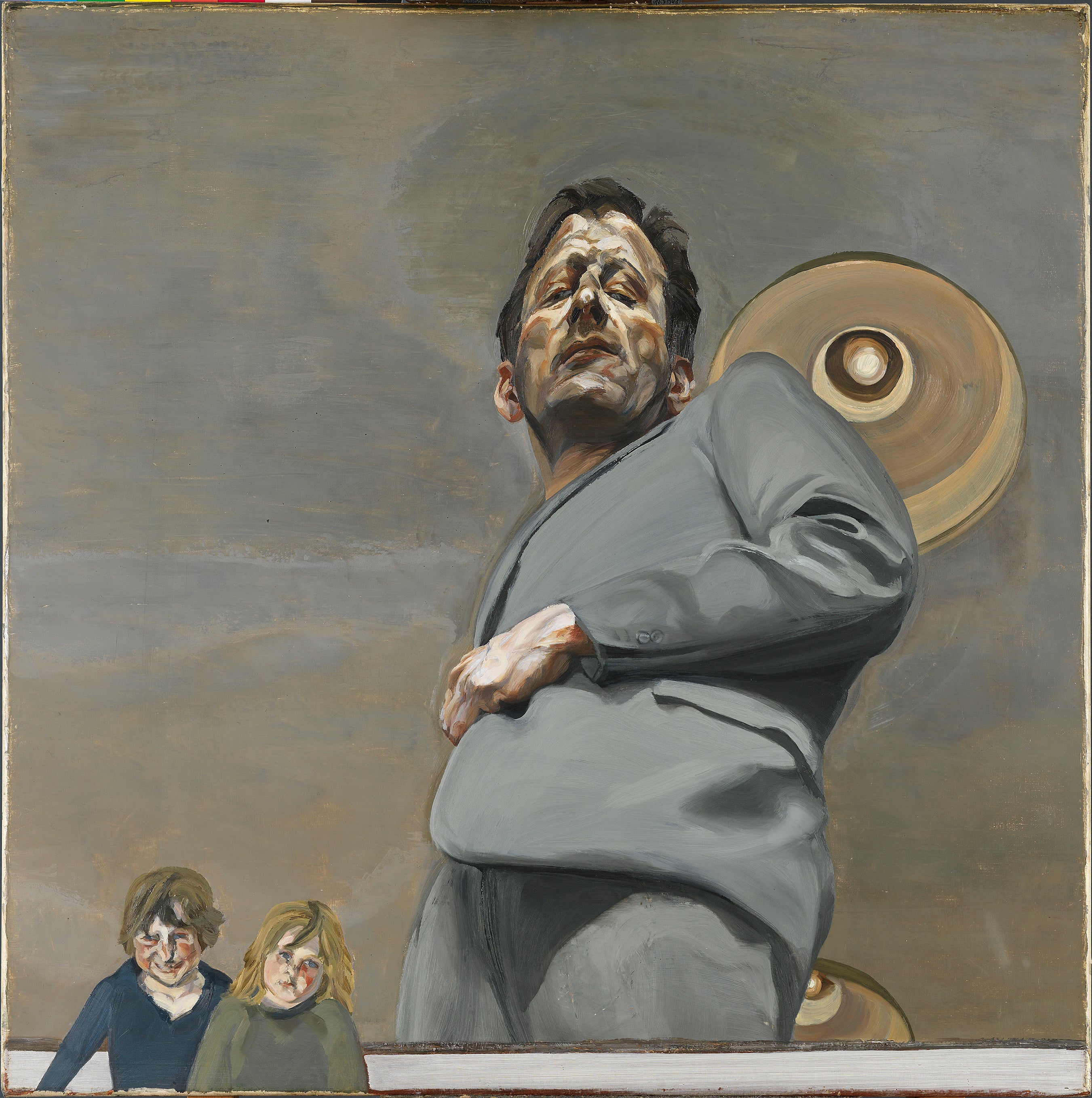 Lucian FreudReflection with Two Children (Self-portrait), 1965Museo Nacional Thyssen-Bornemisza, Madrid© The Lucian Freud Archive / Bridgeman Images / photo Museo Nacional Thyssen-Bornemisza, Madrid