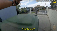 Bodycam footage shows Los Angeles police fatally shooting teen holding a toy airsoft gun outside his home