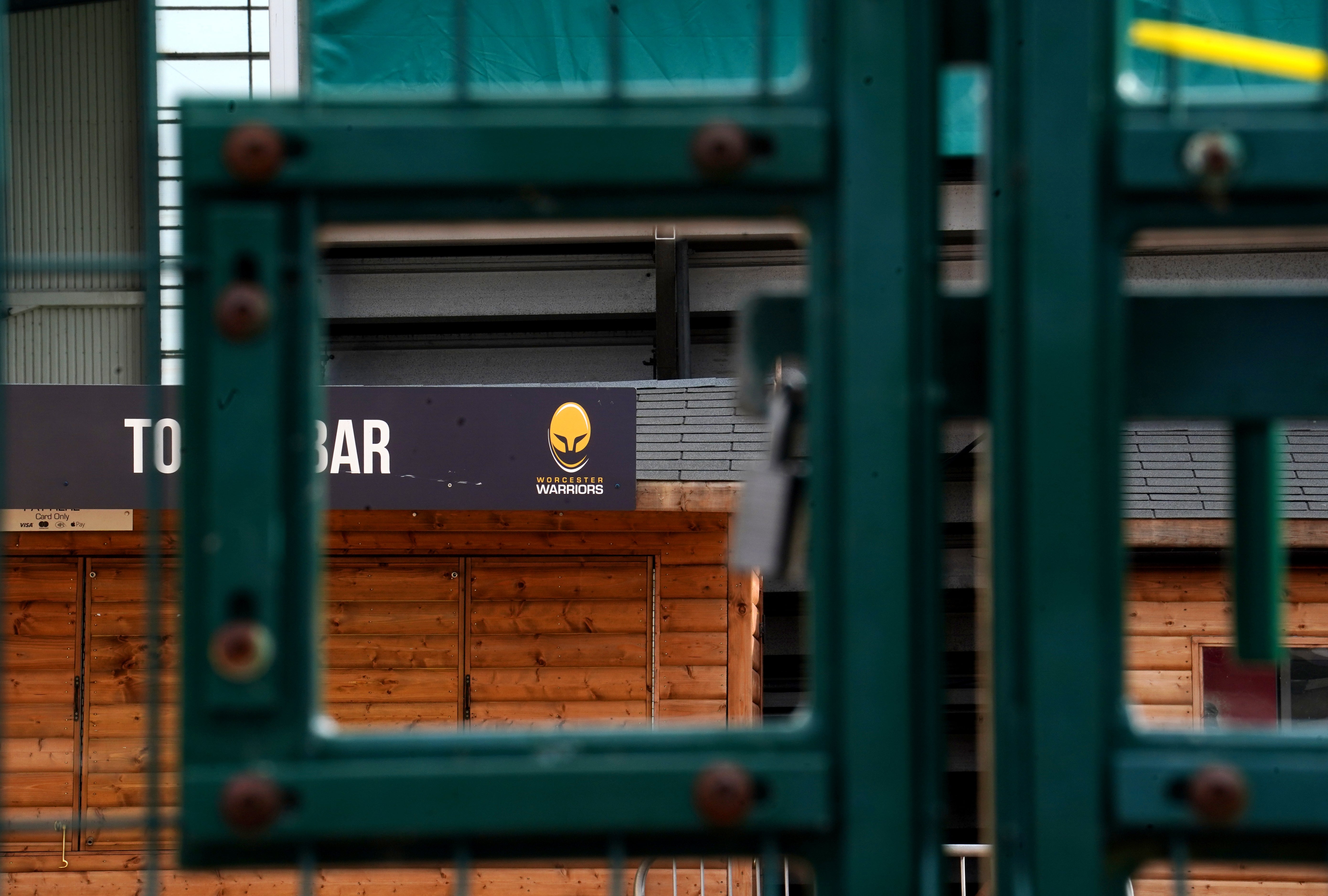 Closed gates at Worcester’s Sixways Stadium (David Davies/PA)