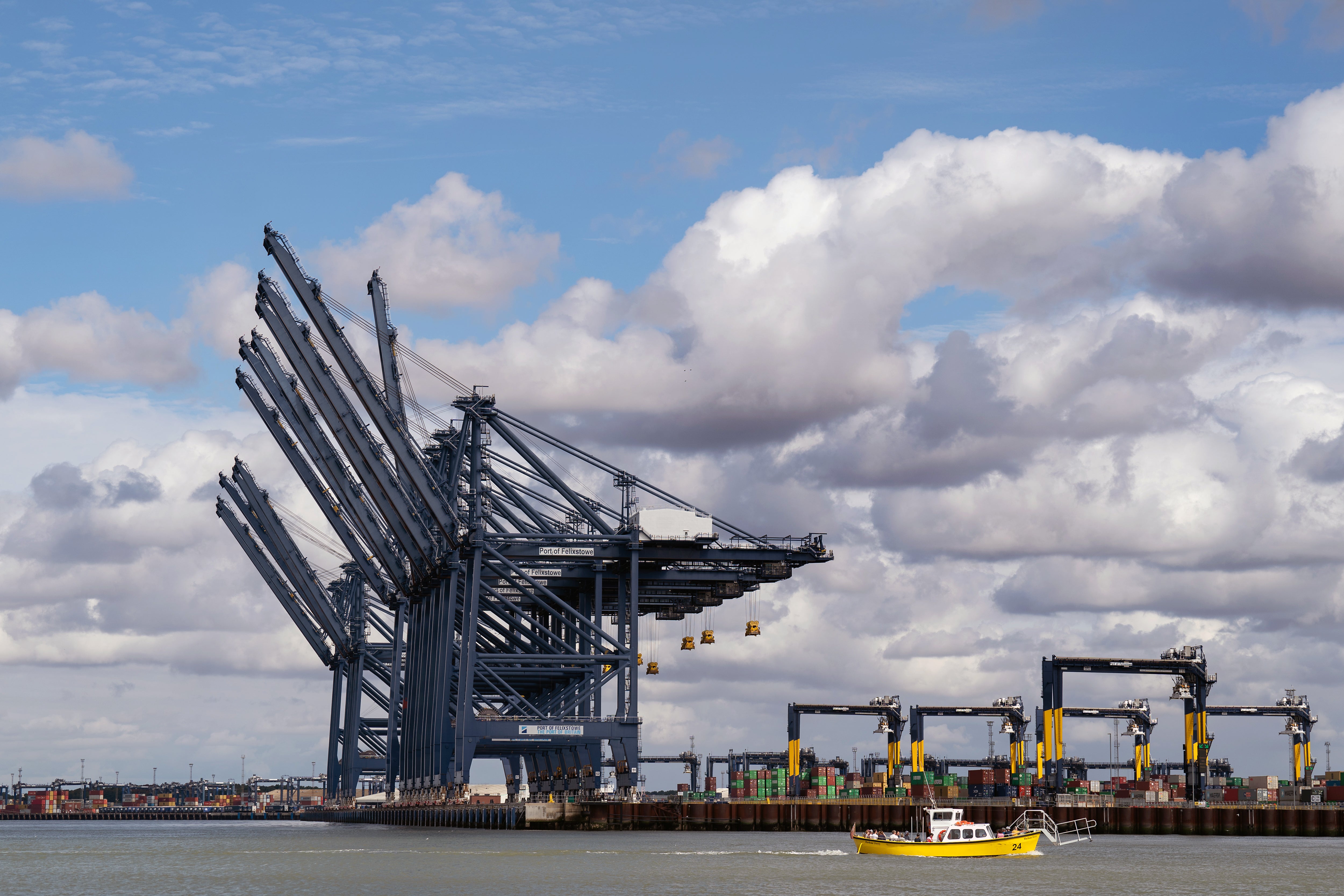 The Port of Felixstowe in Suffolk (Joe Giddens/PA)