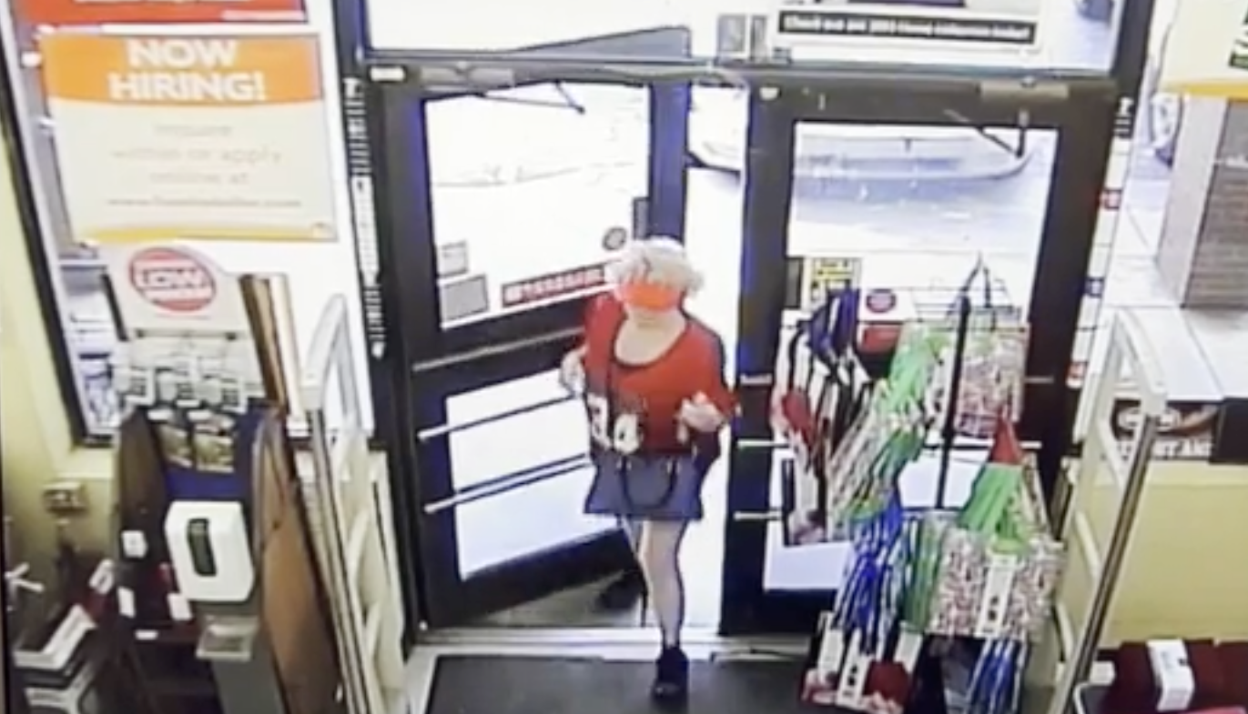 Debbie Collier seen on surveillance footage entering a Dollar Store hours before her body was found