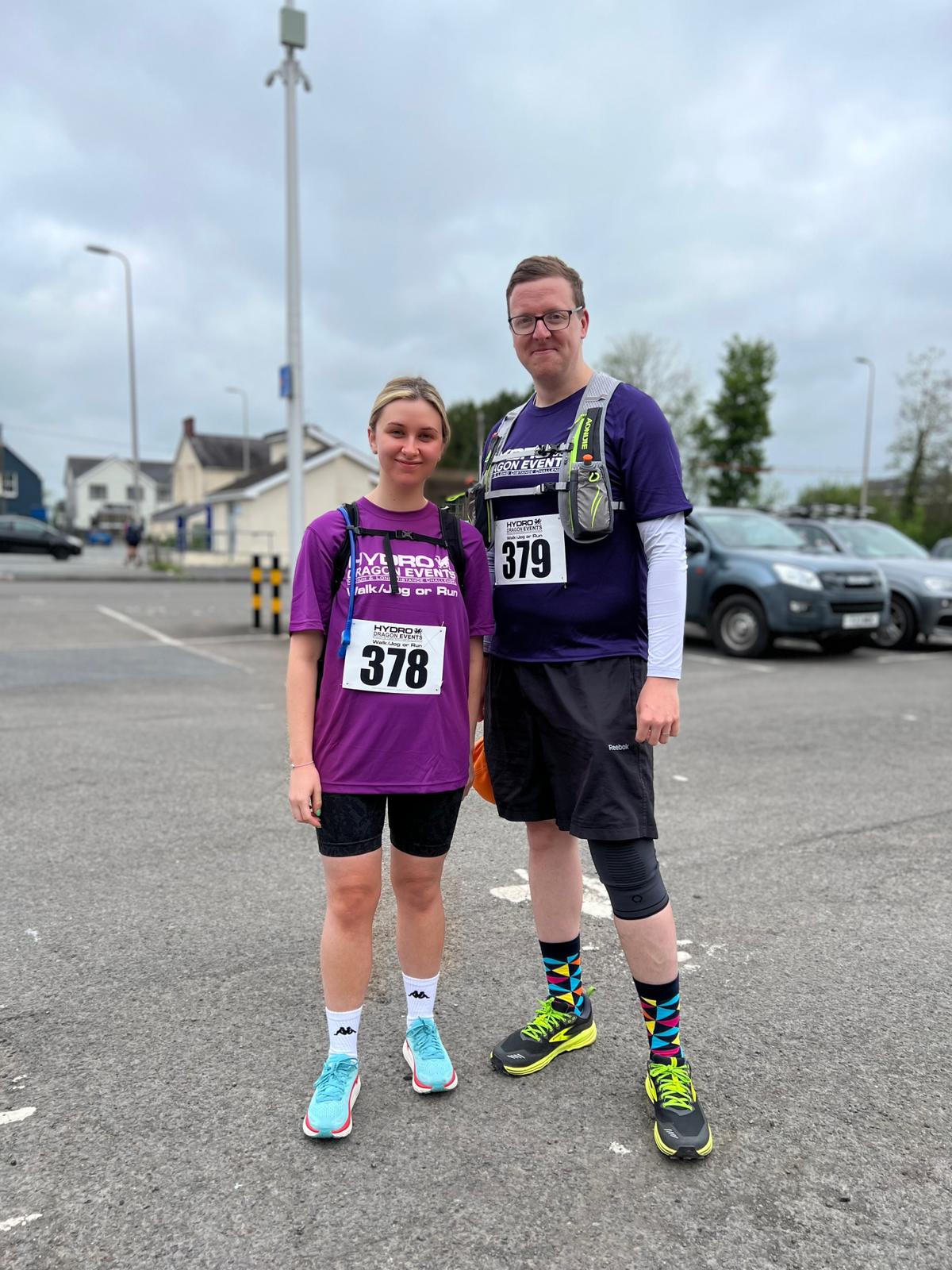 Nursery nurse Hannah Evans will run the TCS London Marathon for the British Heart Foundation with her brother-in-law Mike Drakeford (Family handout/BHF/PA)