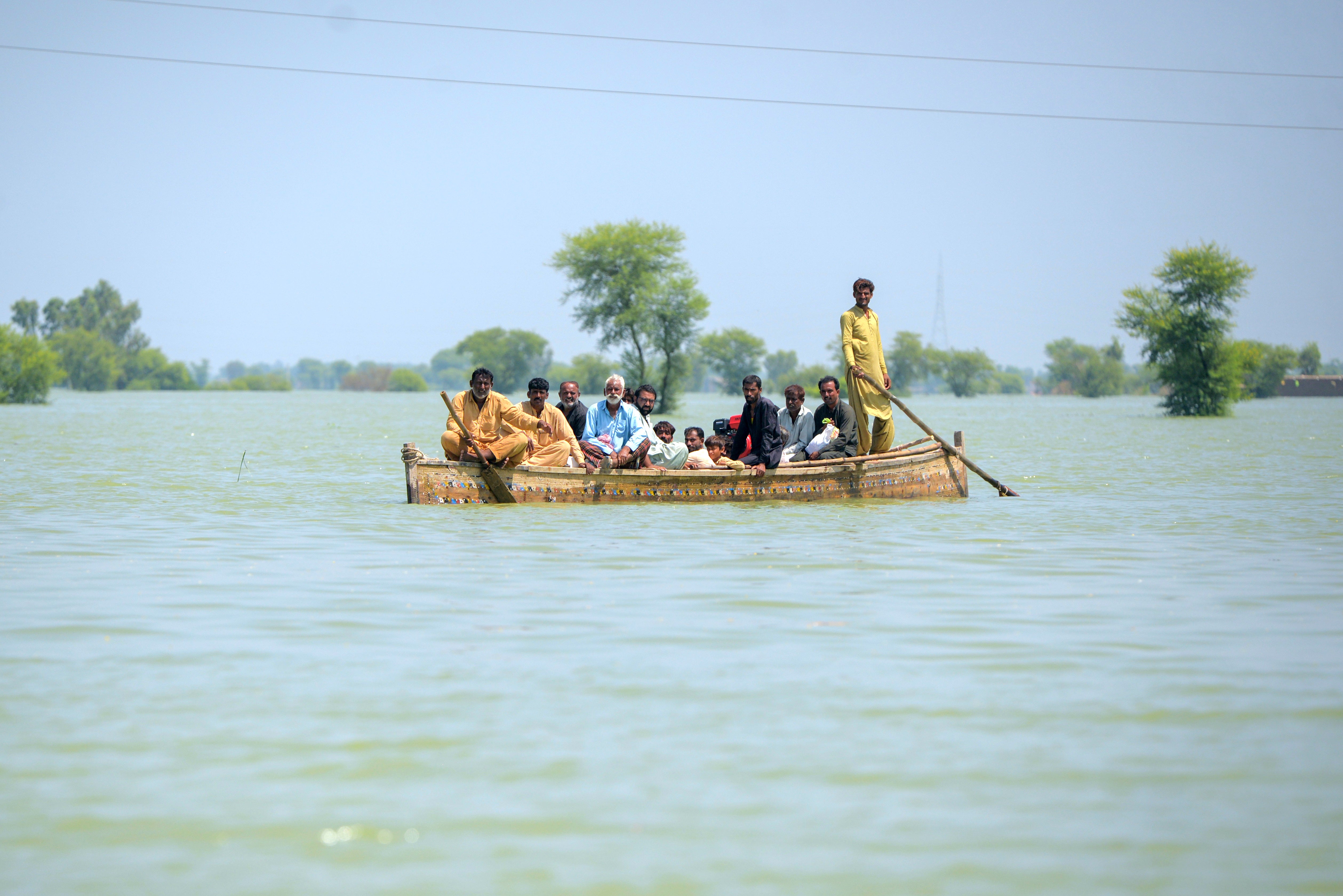 Many people are finding alternative methods such as boats to evacuate or seek supplies