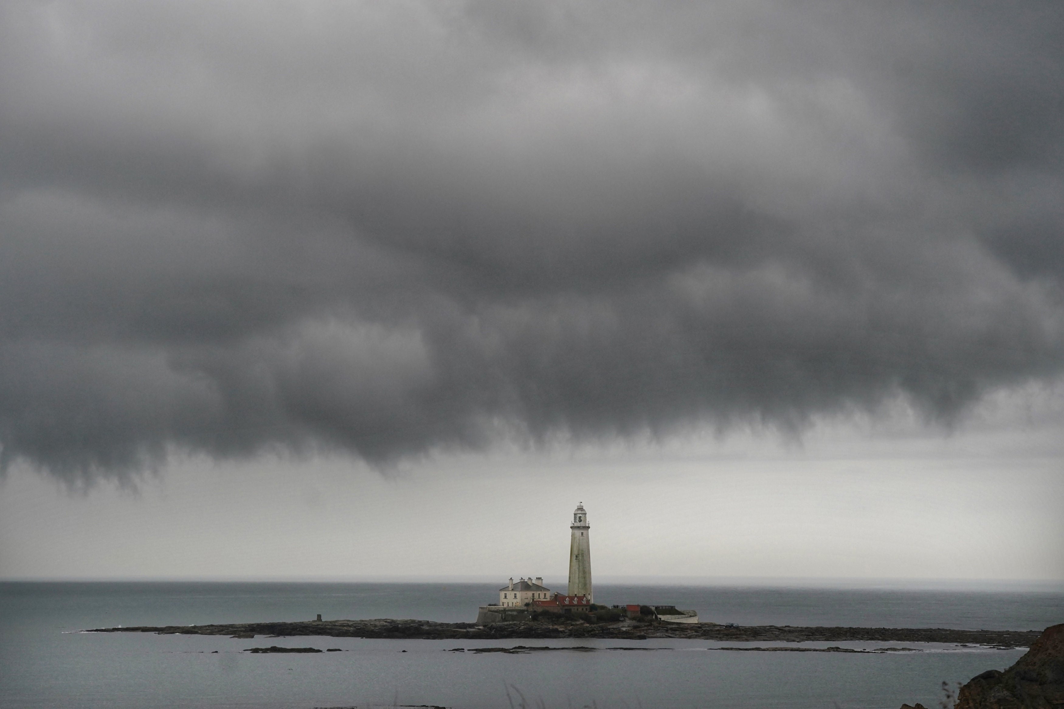 Rain clouds over St Mary’s Lighthouse in Whitley Bay, Tyne and Wear, last week