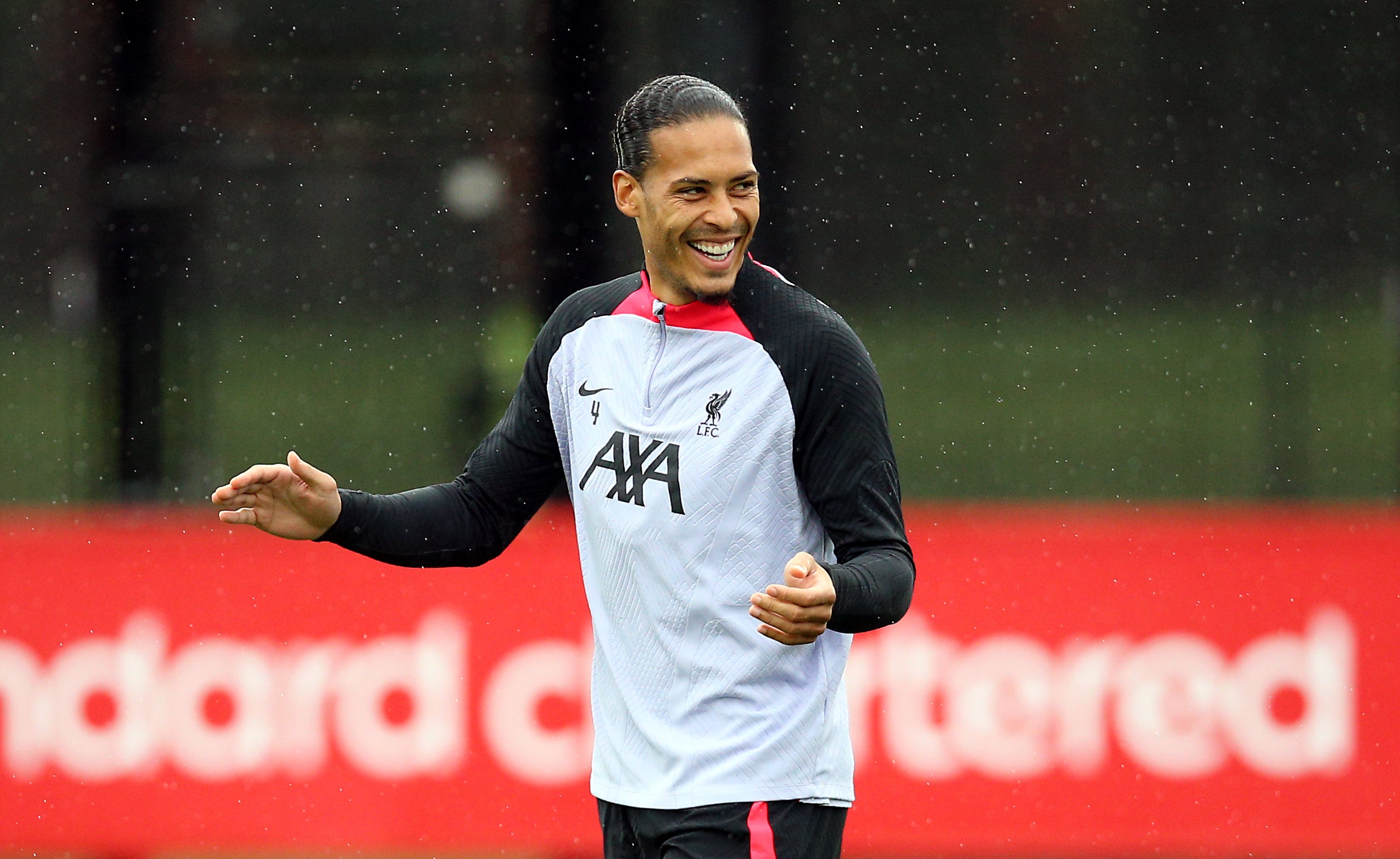 Virgil van Dijk was on his bike (Nigel French/PA)