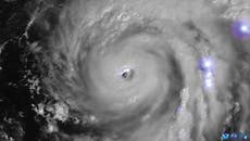 Lightning flashes across Gulf of Mexico in satellite footage of Hurricane Ian