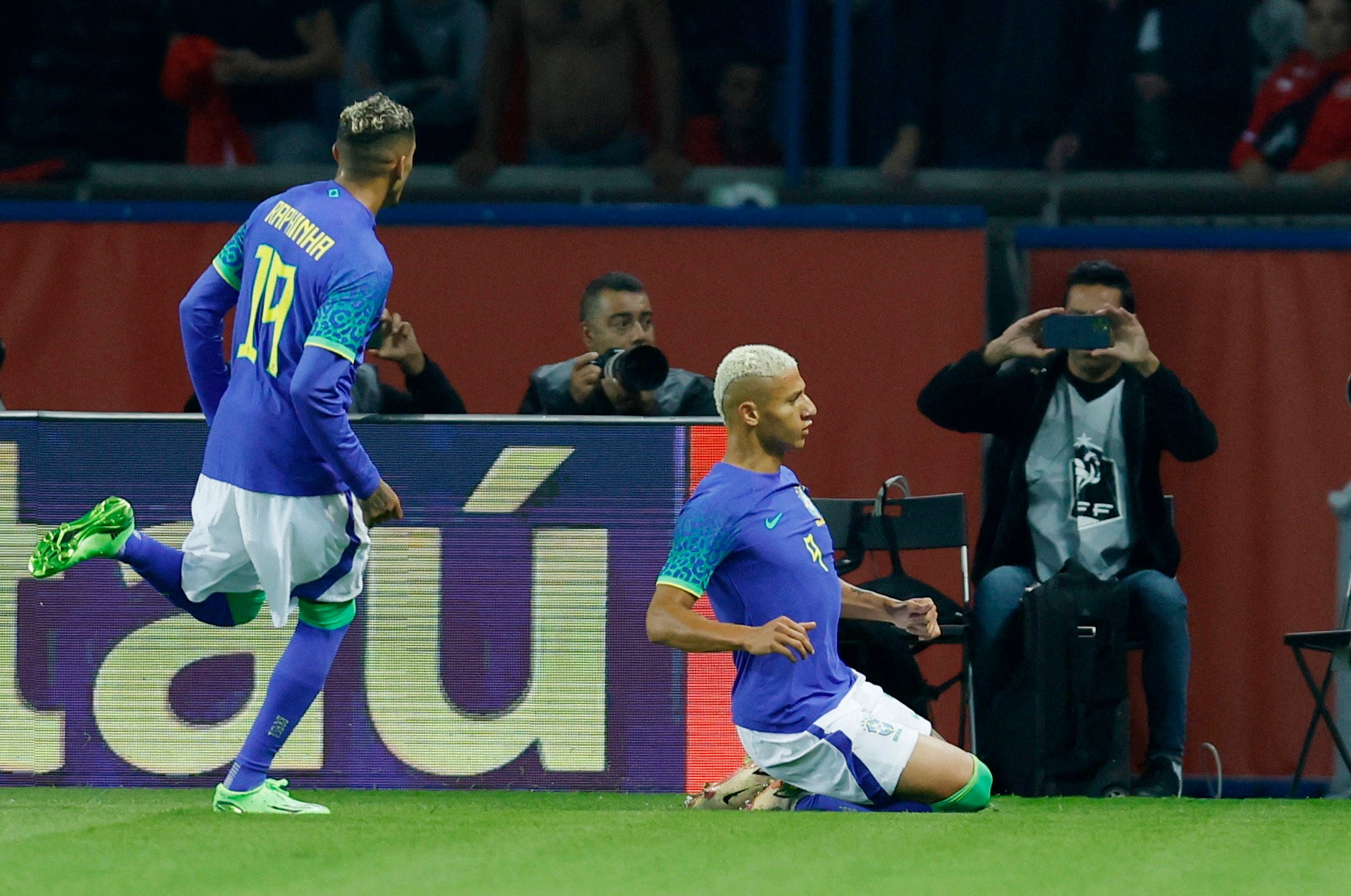 The incident occurred as Richarlison celebrated scoring Brazil’s second goal