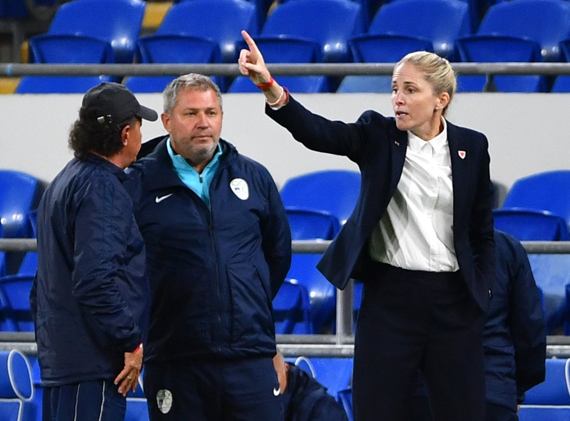 Wales head coach Gemma Grainger has named a 26-strong squad for the World Cup play-off against Bosnia and Herzegovina (Simon Galloway/PA)