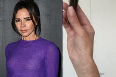 Victoria Beckham appears to have removed tattoo of husband David Beckham’s initials