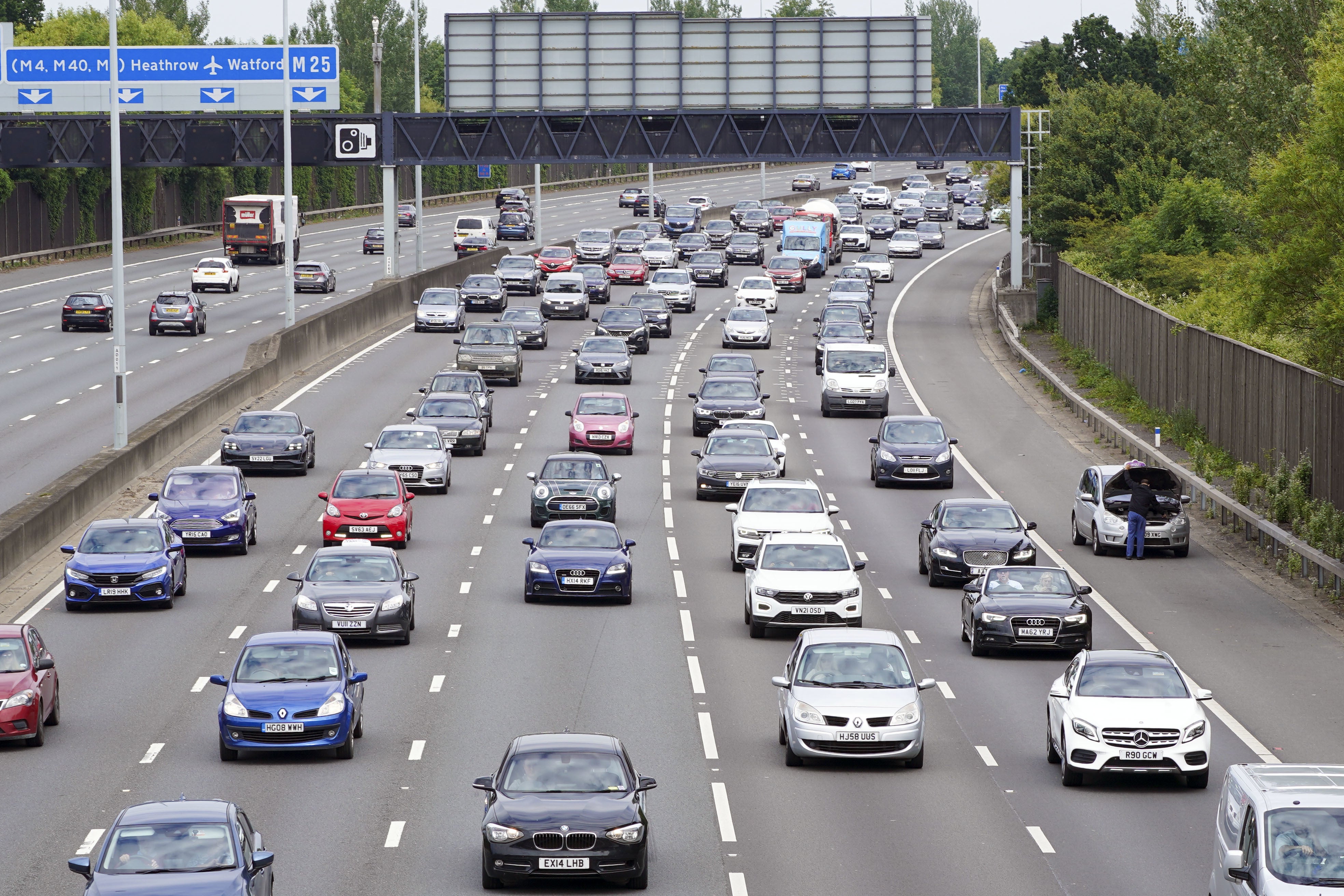 Nearly half of people support replacing fuel duty and vehicle excise duty with a pay-as-you-drive scheme, a new survey suggests (Steve Parsons/PA)