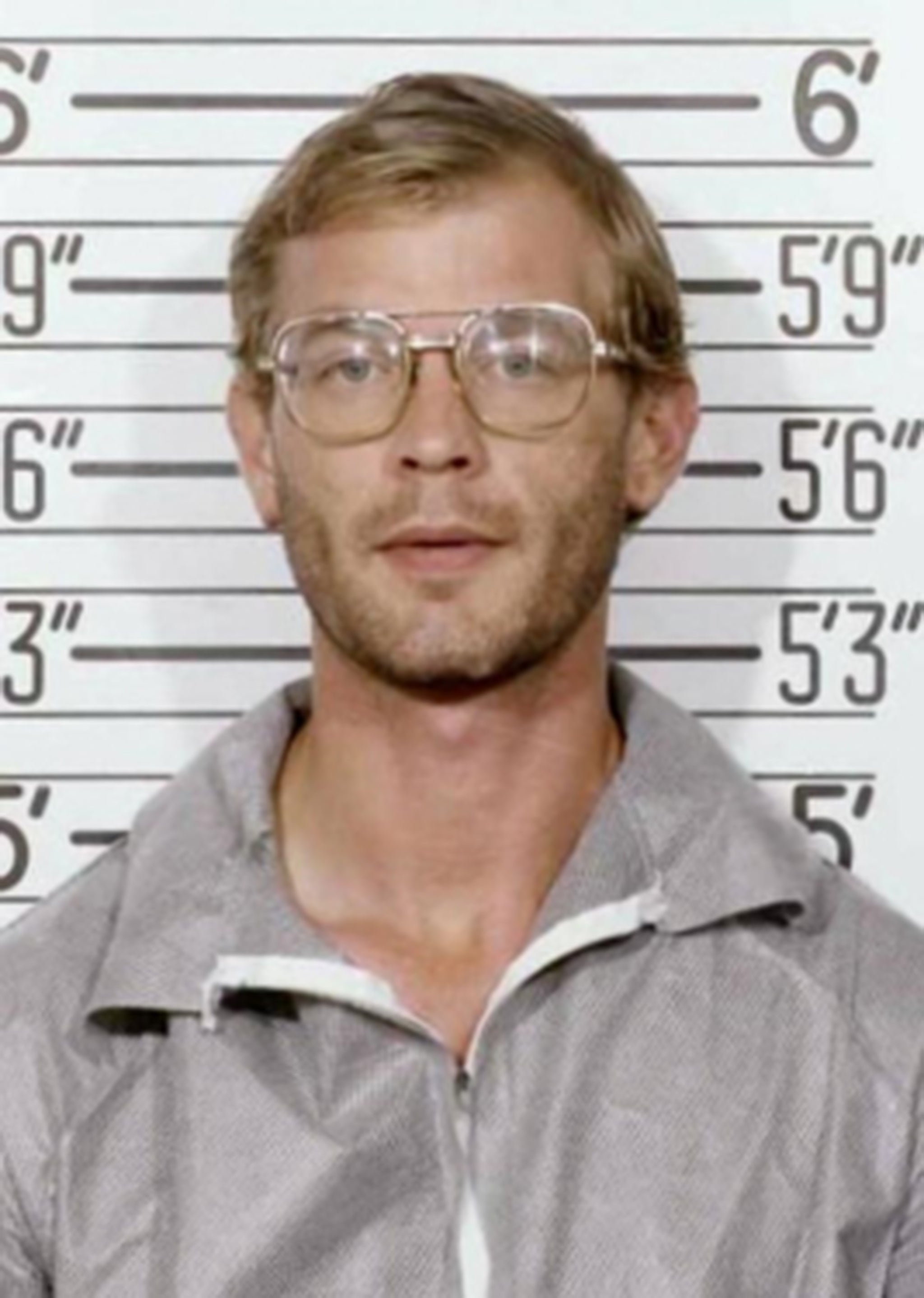 Jeffrey Dahmer’s police mugshot after his arrest in 1991