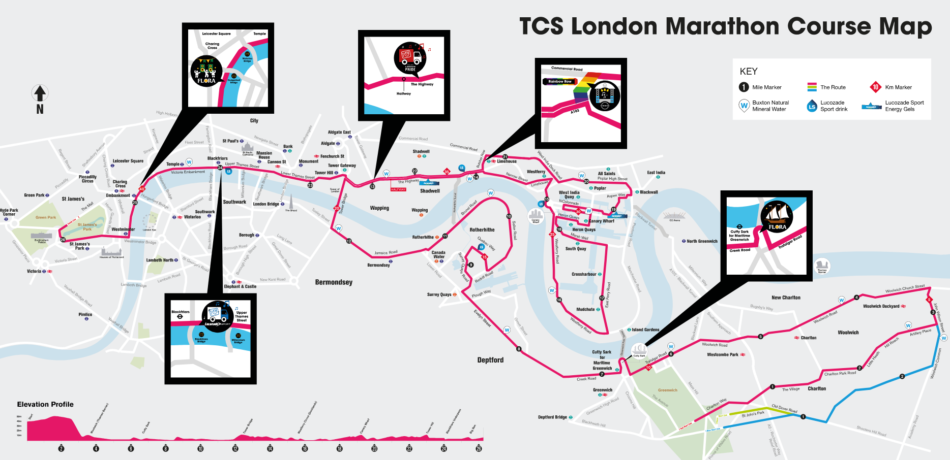 London Marathon 2022 route