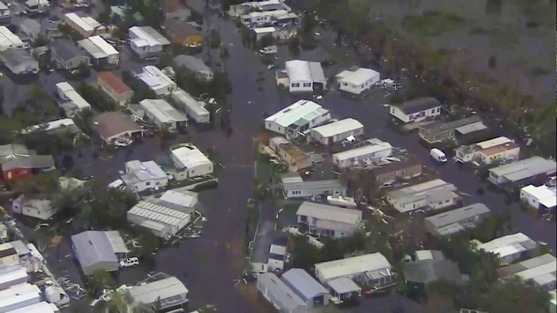 Homes in Lee County, Florida, inundated by floodwaters on Thursday after Hurricane Ian brought several feet of storm surge