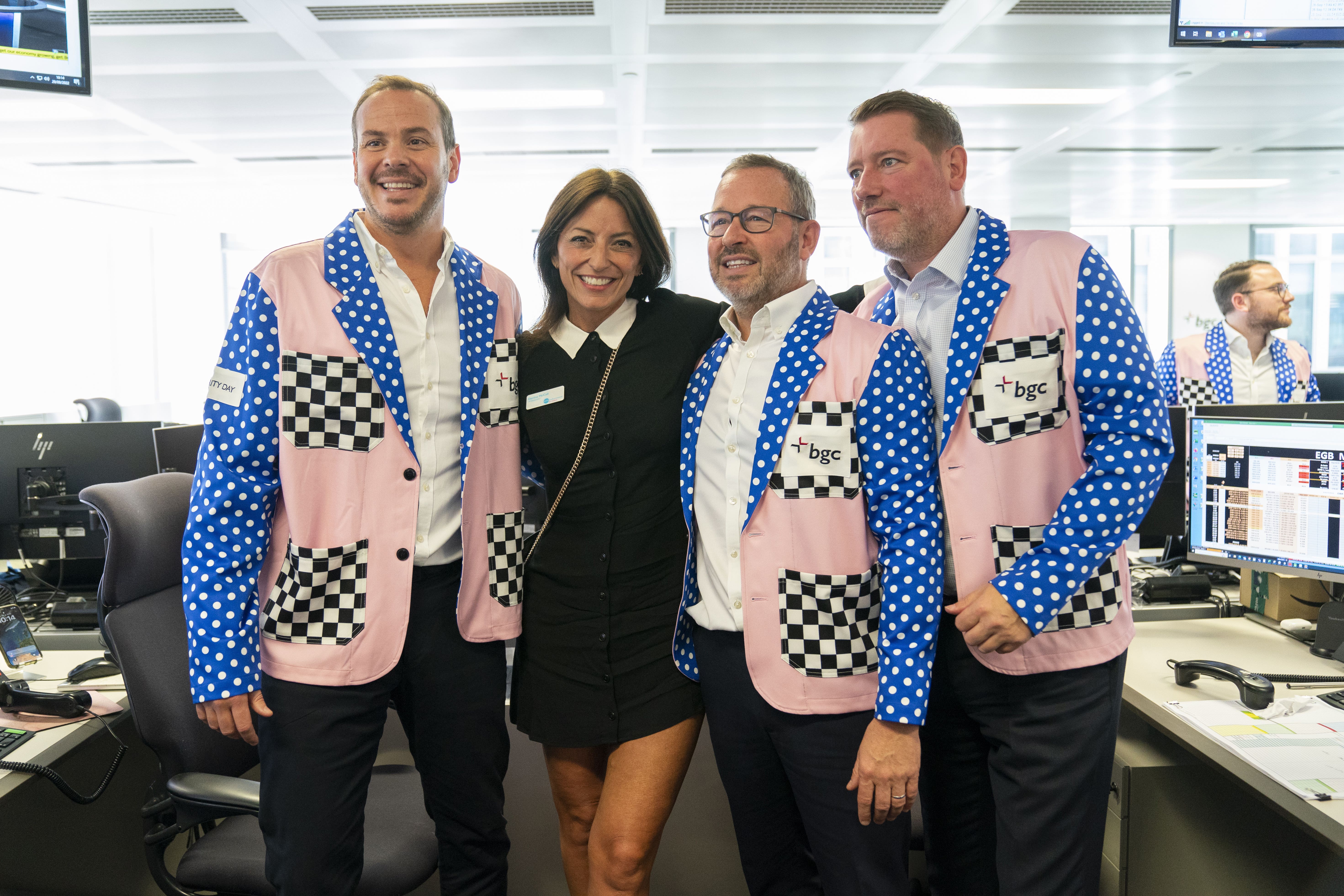 Davina McCall during the BGC annual charity day at Canary Wharf in London (Kirsty O’Connor/PA)