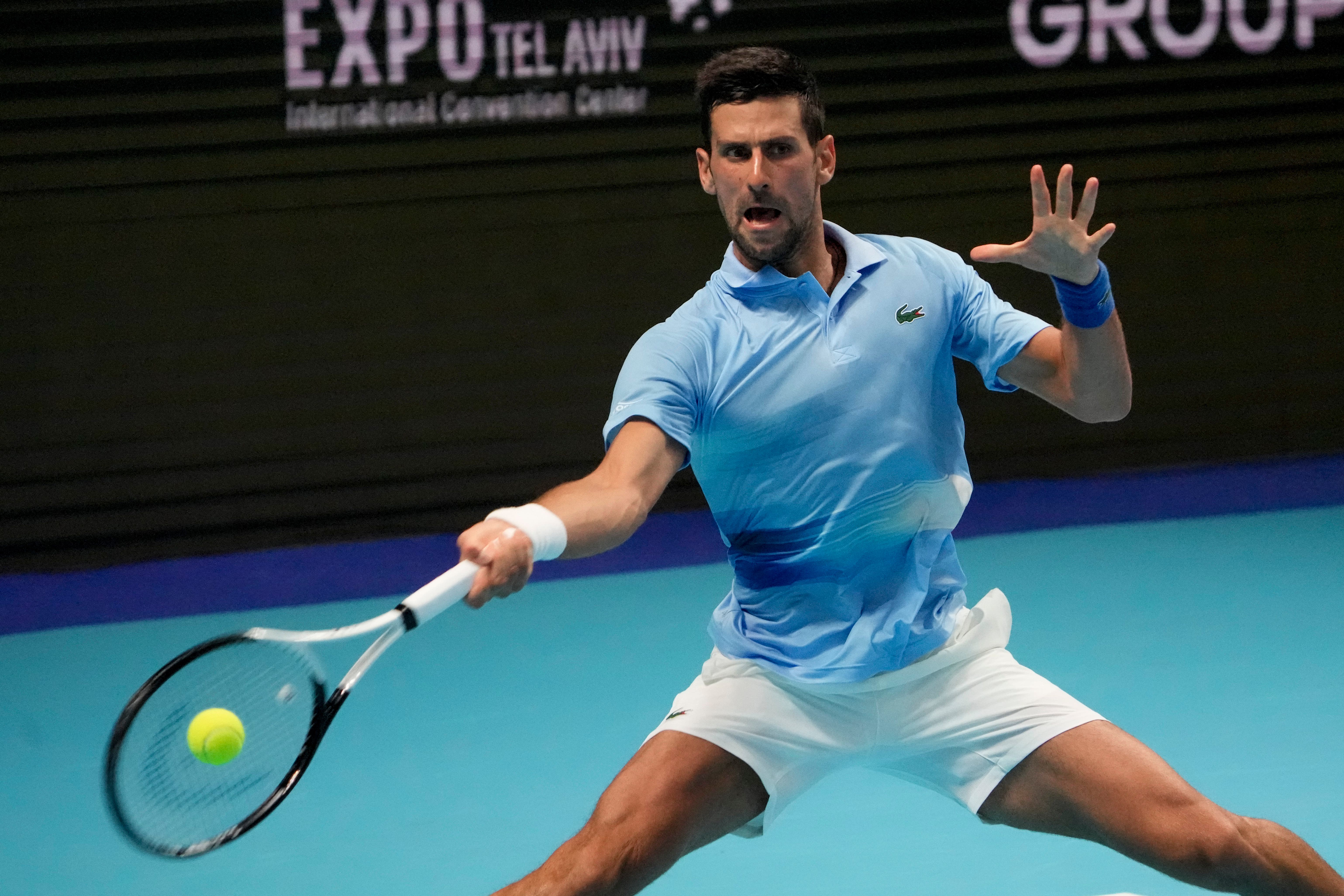 Novak Djokovic beat Pablo Andujar in Israel (Ariel Schalit/AP/PA)