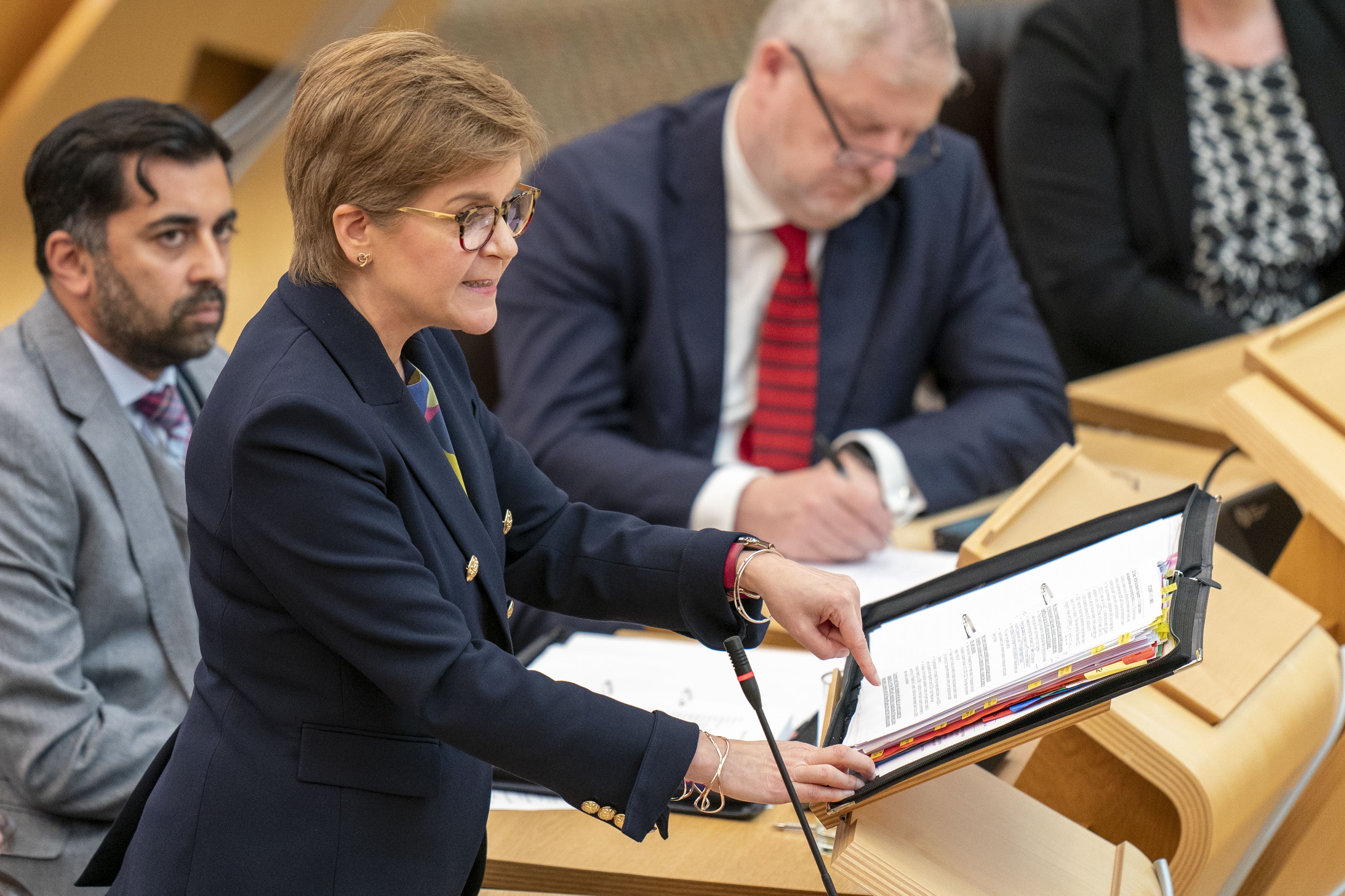 Nicola Sturgeon visited a school in Glasgow on Friday (Jane Barlow/PA)