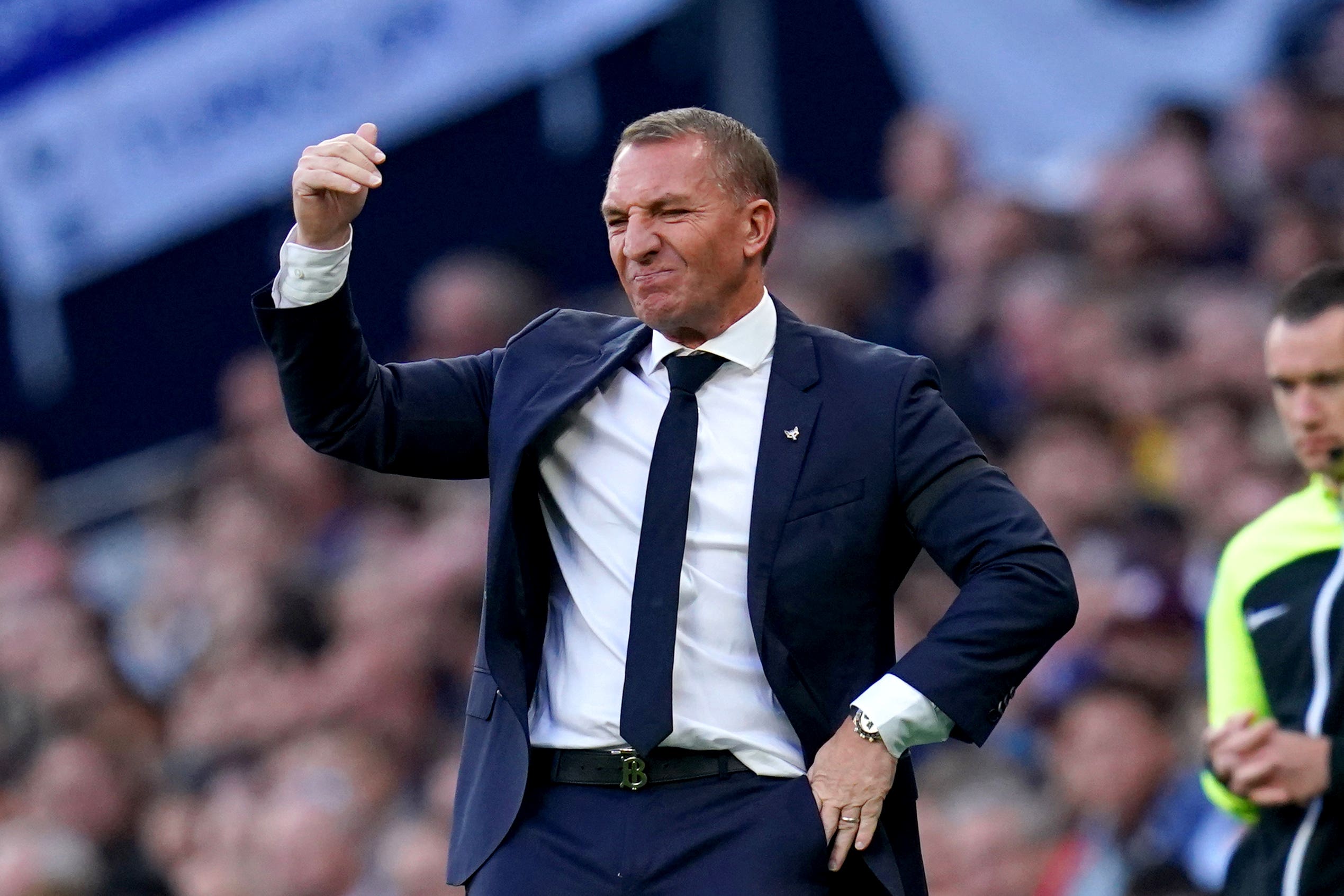 Leicester manager Brendan Rodgers believes he is the right man for the job. (John Walton/PA)