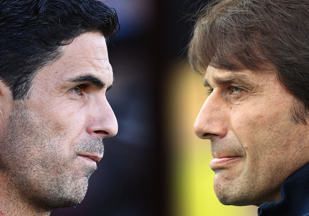 Mikel Arteta and Antonio Conte will face off at the Emirates