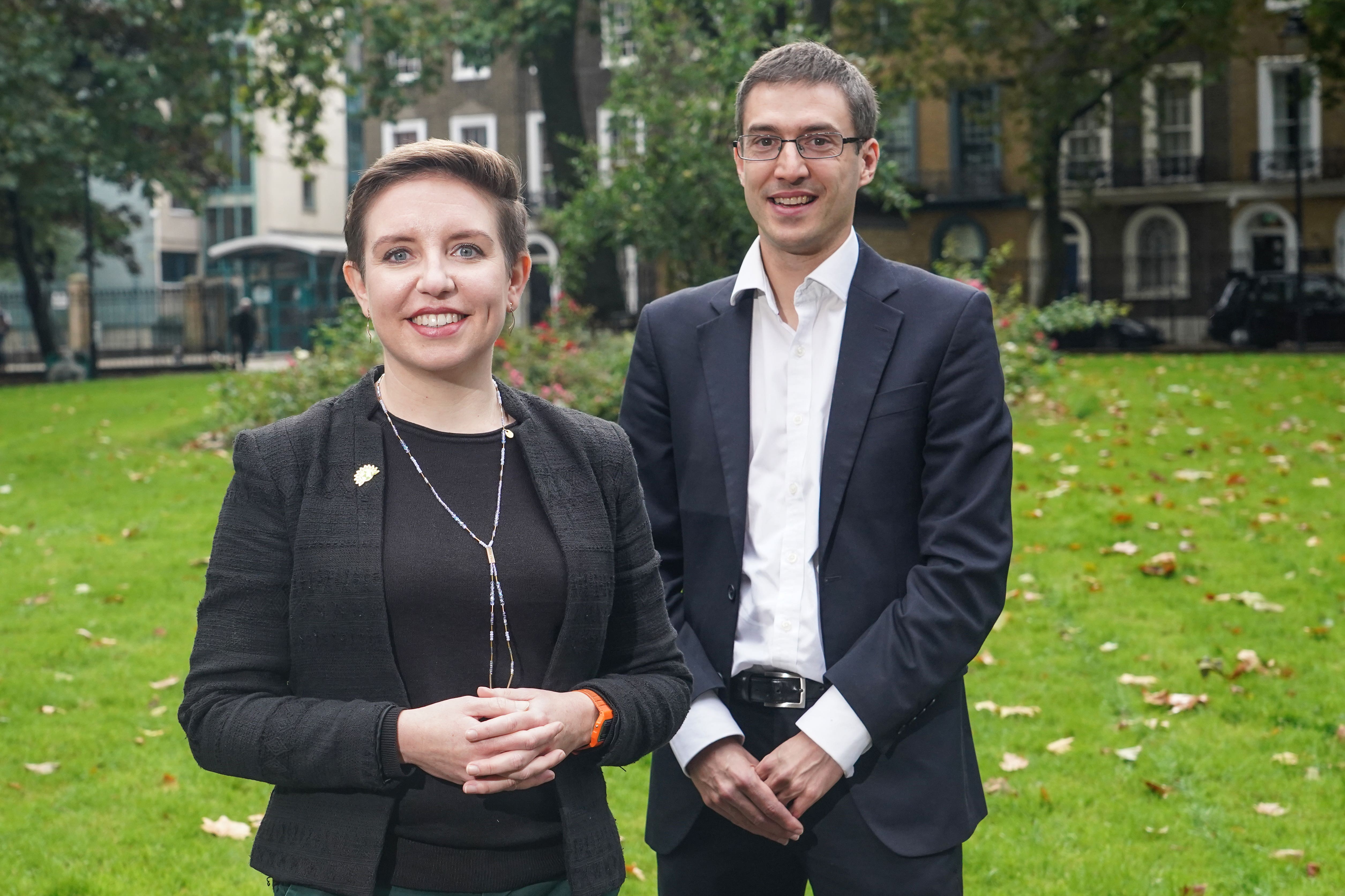 Green Party co-leaders Carla Denyer and Adrian Ramsay (Ian West/PA)