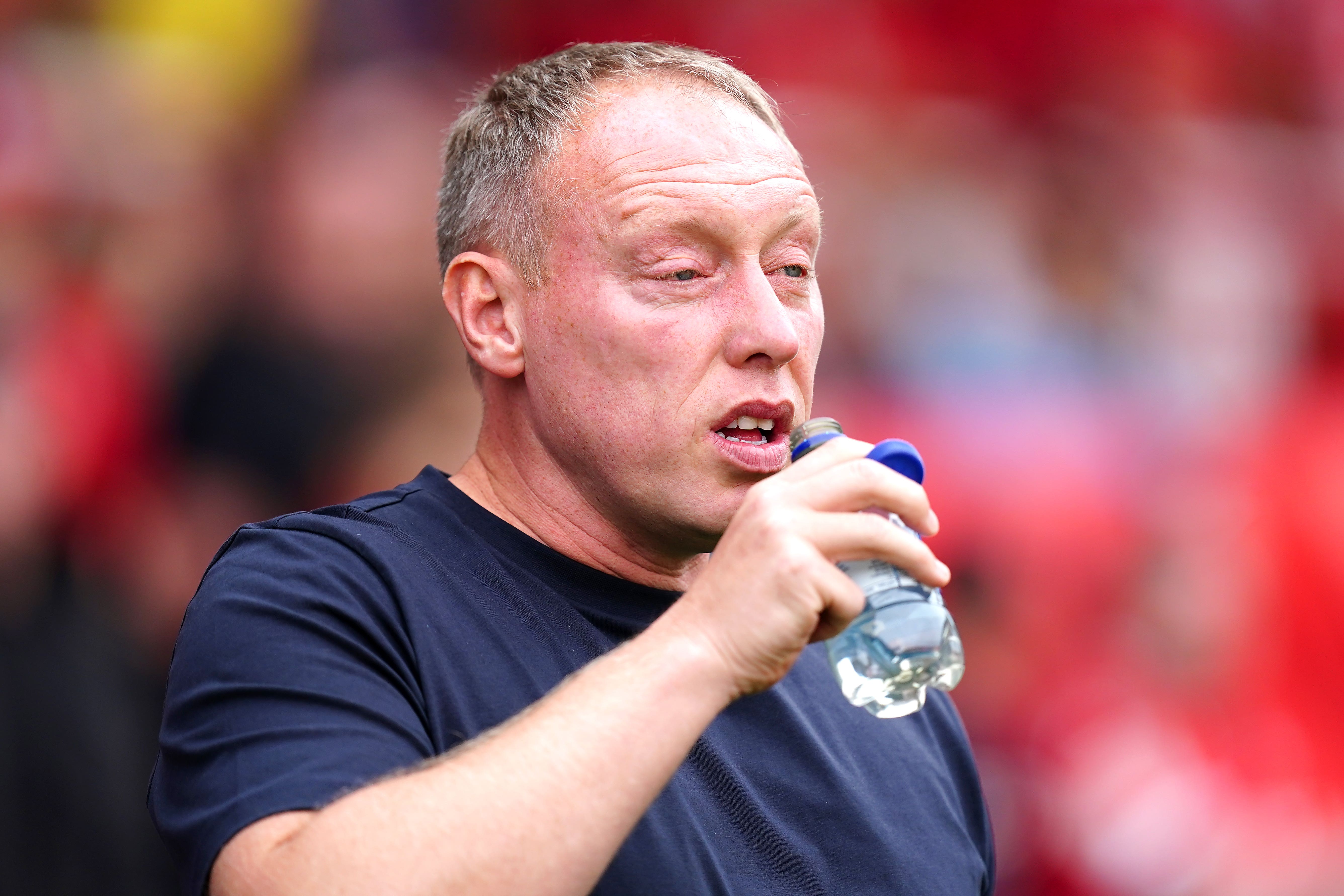 Nottingham Forest manager Steve Cooper takes his team to Leicester on Monday (PA)