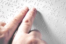 Braille banners will offer encouragement to blind London Marathon runners
