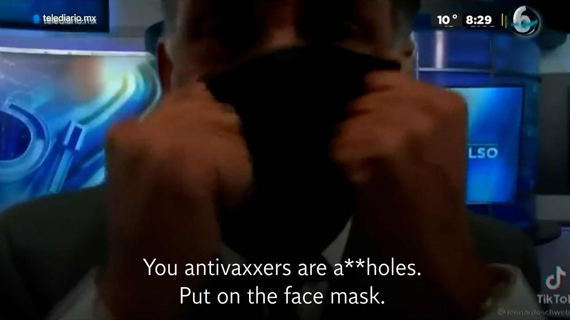 'Stop with your b******t' Mexican news anchor rants about antivaxxers live on air