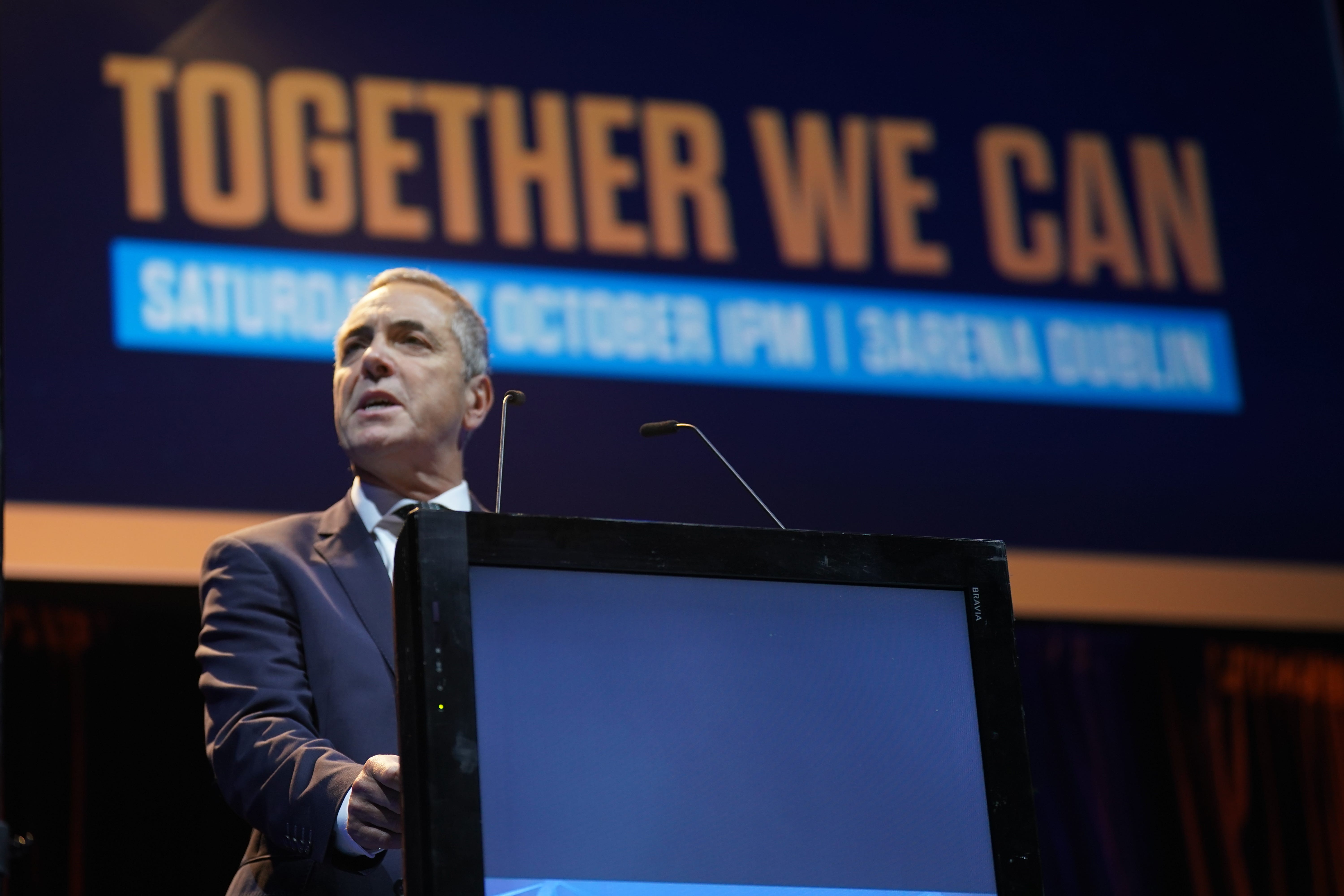 Actor James Nesbitt delivers the keynote address (Niall Carson/PA)