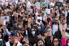 ‘We want a free Iran’: Thousands take to London streets to protest death of Mahsa Amini