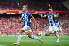 Leandro Trossard hat-trick snatches Brighton brilliant draw at Liverpool
